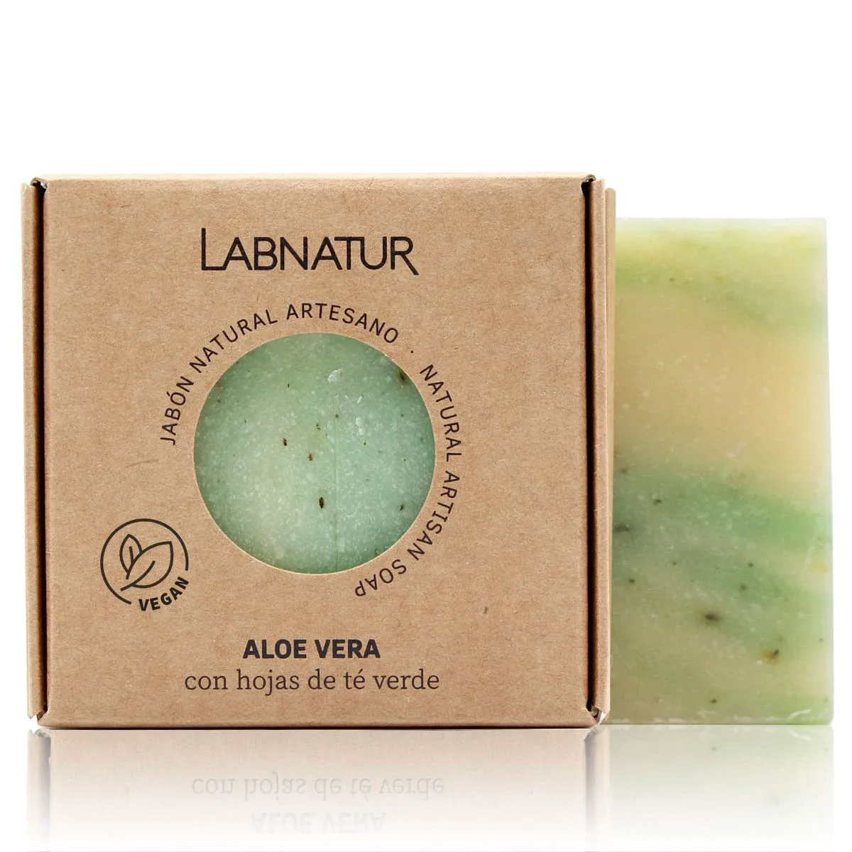 Jabón Natural Aloe Vera Premium Labnatur 100 g | Hidratante | Piel Sensible | Limpieza Suave