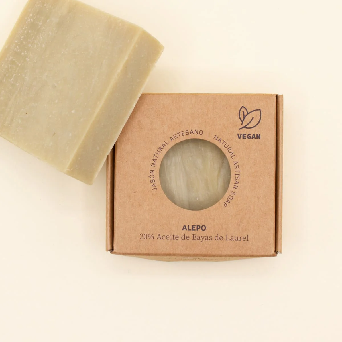 Jabón Natural Artesano de Alepo 20% Labnatur 80 g | Aceite De Oliva y Laurel | Limpieza Suave - Image 4