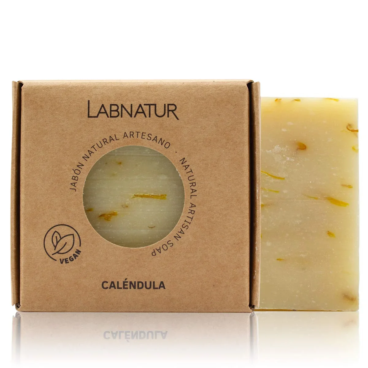 Jabón Natural Caléndula Premium Labnatur 100 g| Piel Sensible | Calmante | Regenerador Suave