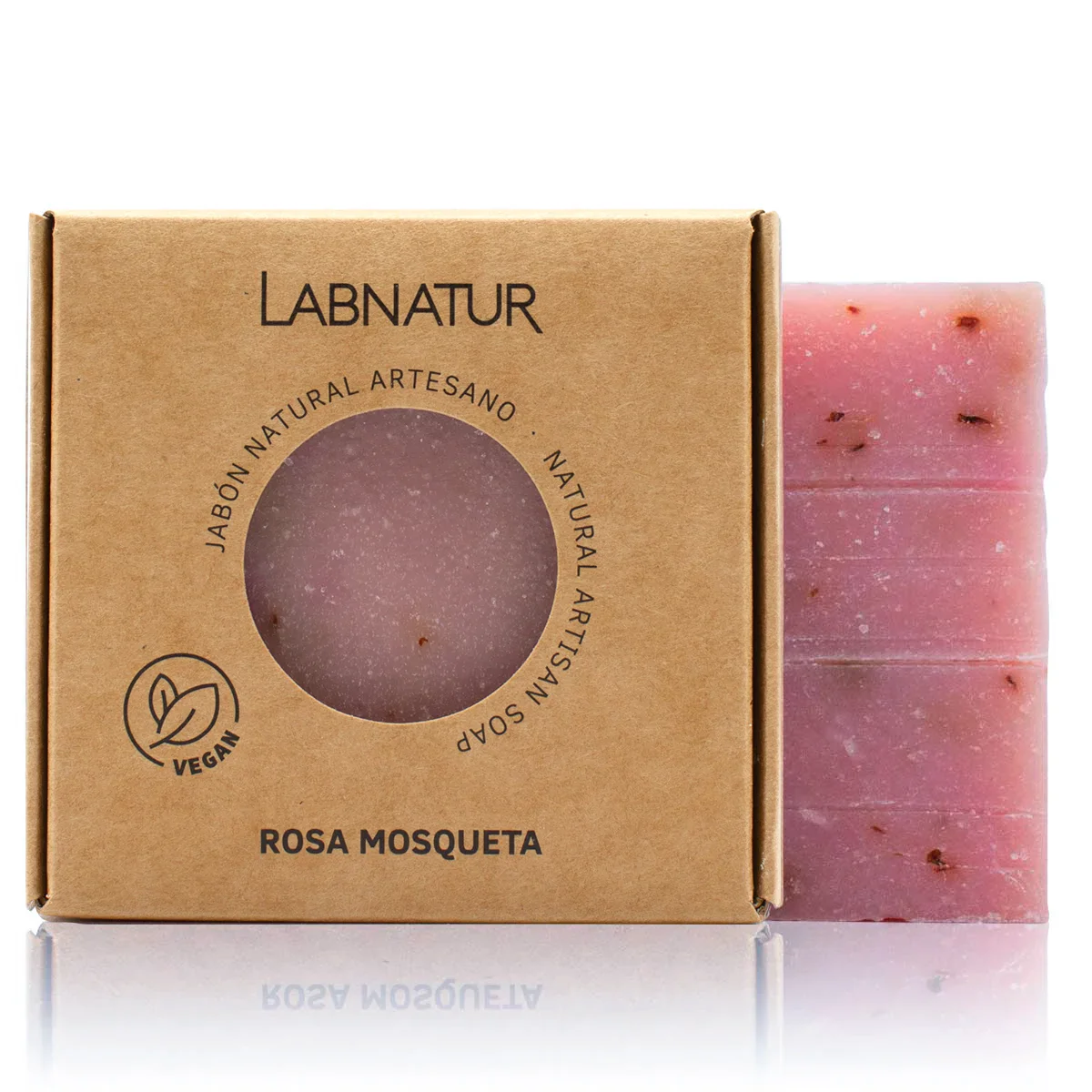 Jabón Natural Rosa Mosqueta Premium Labnatur 100 g | Regenerador | Antiedad | Piel Nutritiva