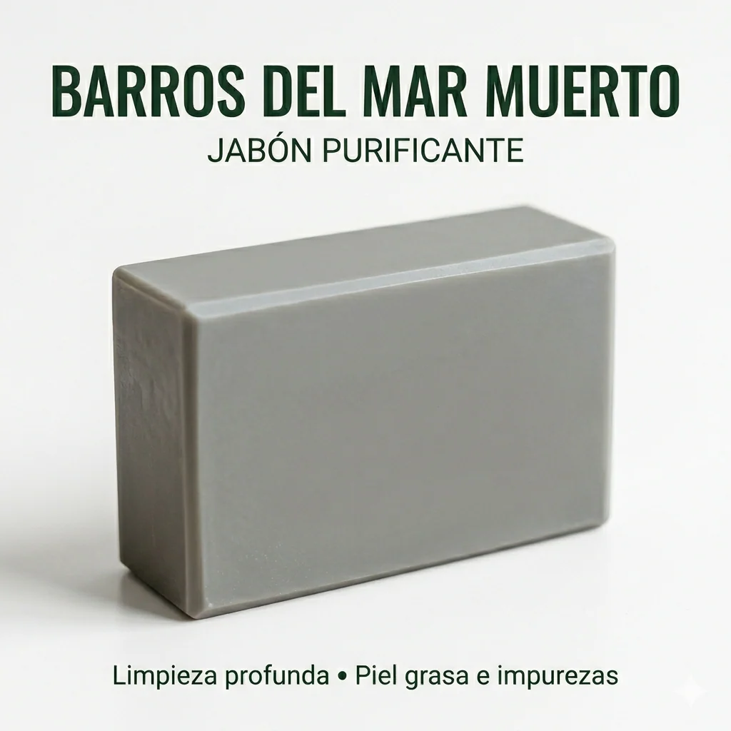 Jabón Sólido Natural De Barros Del Mar Muerto 100 G | Limpieza Purificante | M&on Naturals