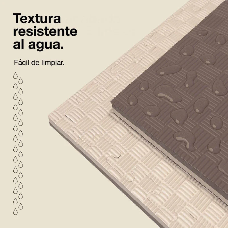 Jowy Tatami Puzzle 2cm 100x100cm, Pack 4 Unidades – Superficie 5 Líneas Gris/blanco - Image 5