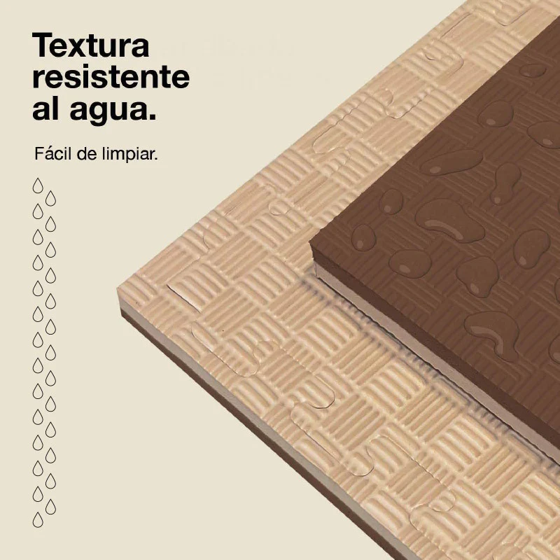 Jowy Tatami Puzzle 2cm 100x100cm – Superficie 5 Líneas Marrón/beige - Image 5