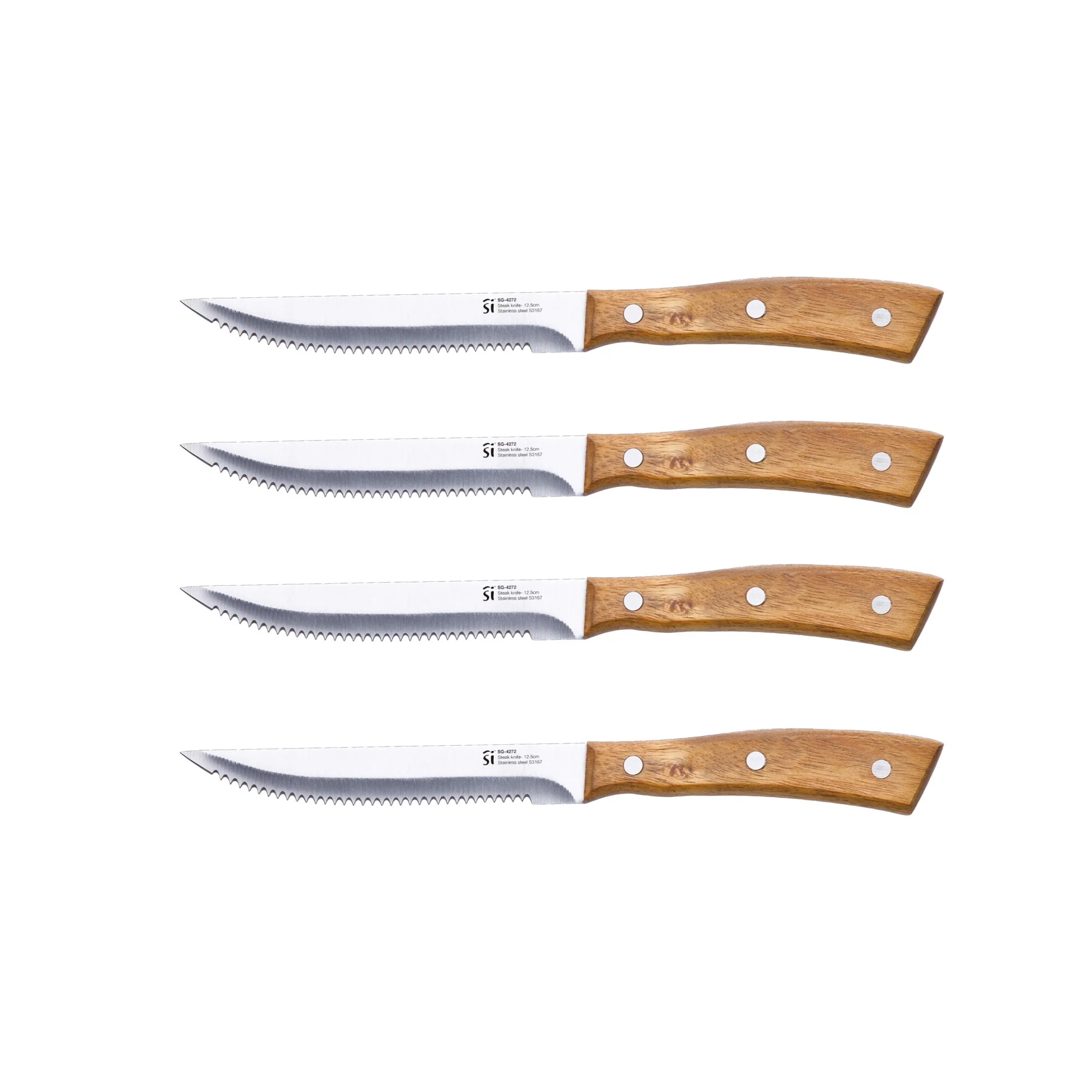 Juego De 4 Cuchillos Chuleteros Acero Inoxidable Moods San Ignacio