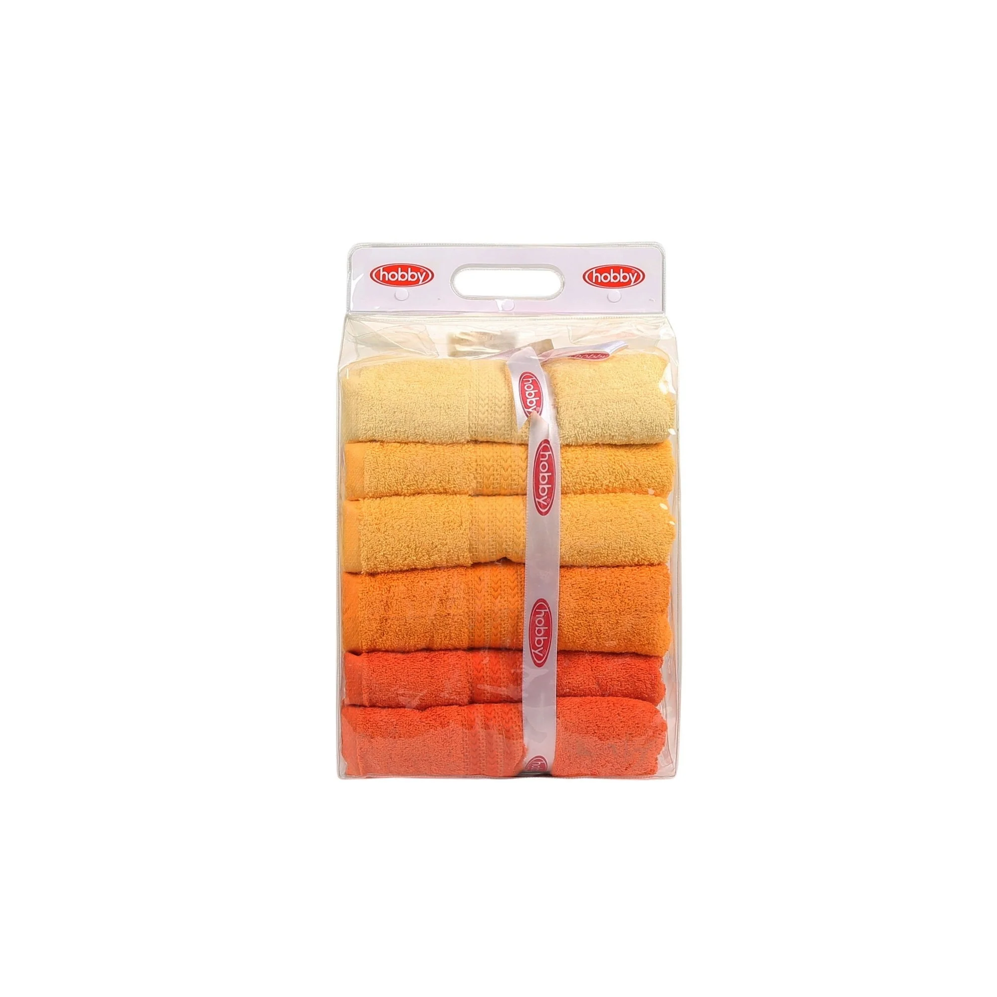 Juego De Toallas De Baño (4 Piezas) Amarillo Claro, Amarillo, Naranja Pálida Y Naranja - Image 4