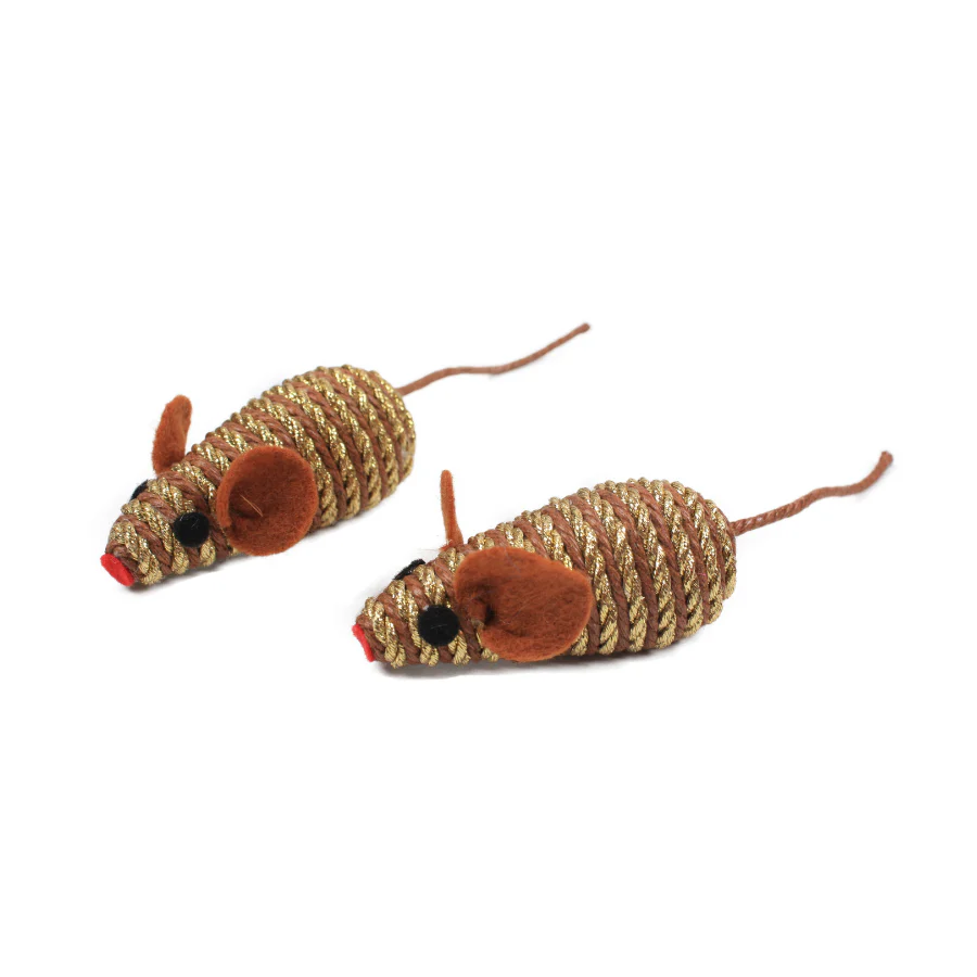 Juguete Para Gato En Pack De 2 Ratones De Cuerda. De 7cm De Longuitud Y Suave Sonido Al Mover. Wuapu - Image 2