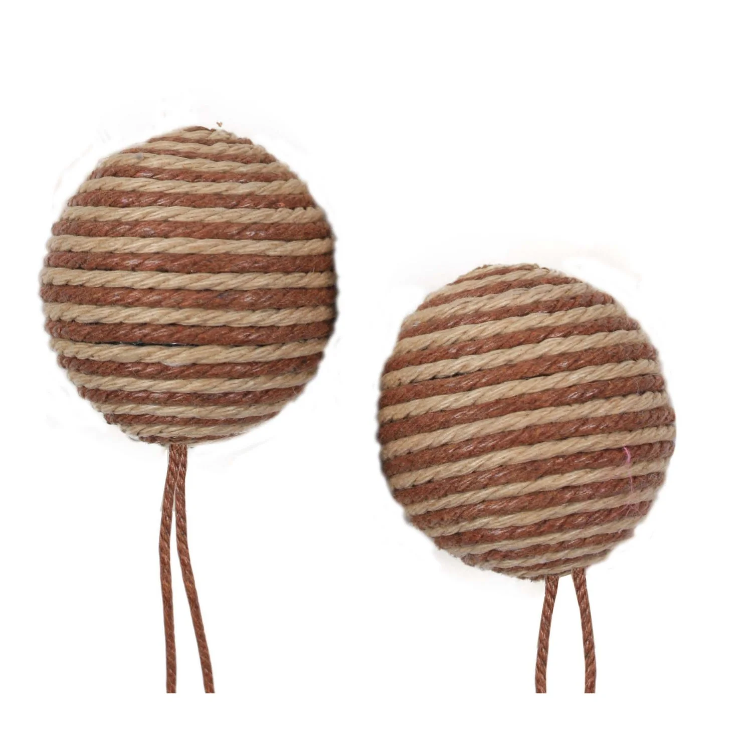 Juguete Para Gato, Pack De 2 Pelotas De Cuerda. De 4,5cm De Diámetro Y Suave Sonido Al Mover. Wuapu