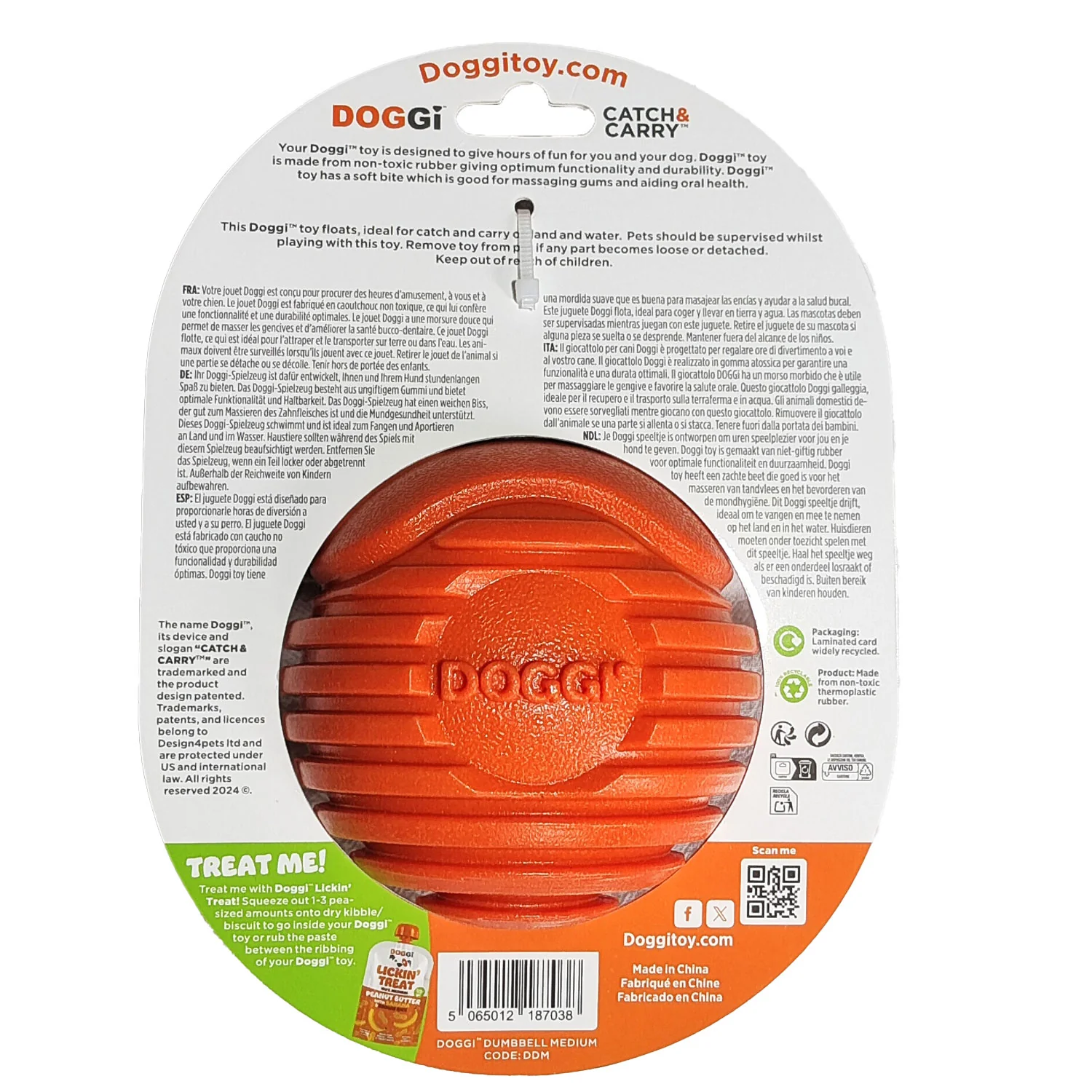 Juguete Para Perro Doggi Dumbell Talla M 20,5x15x10 Cm - Image 4