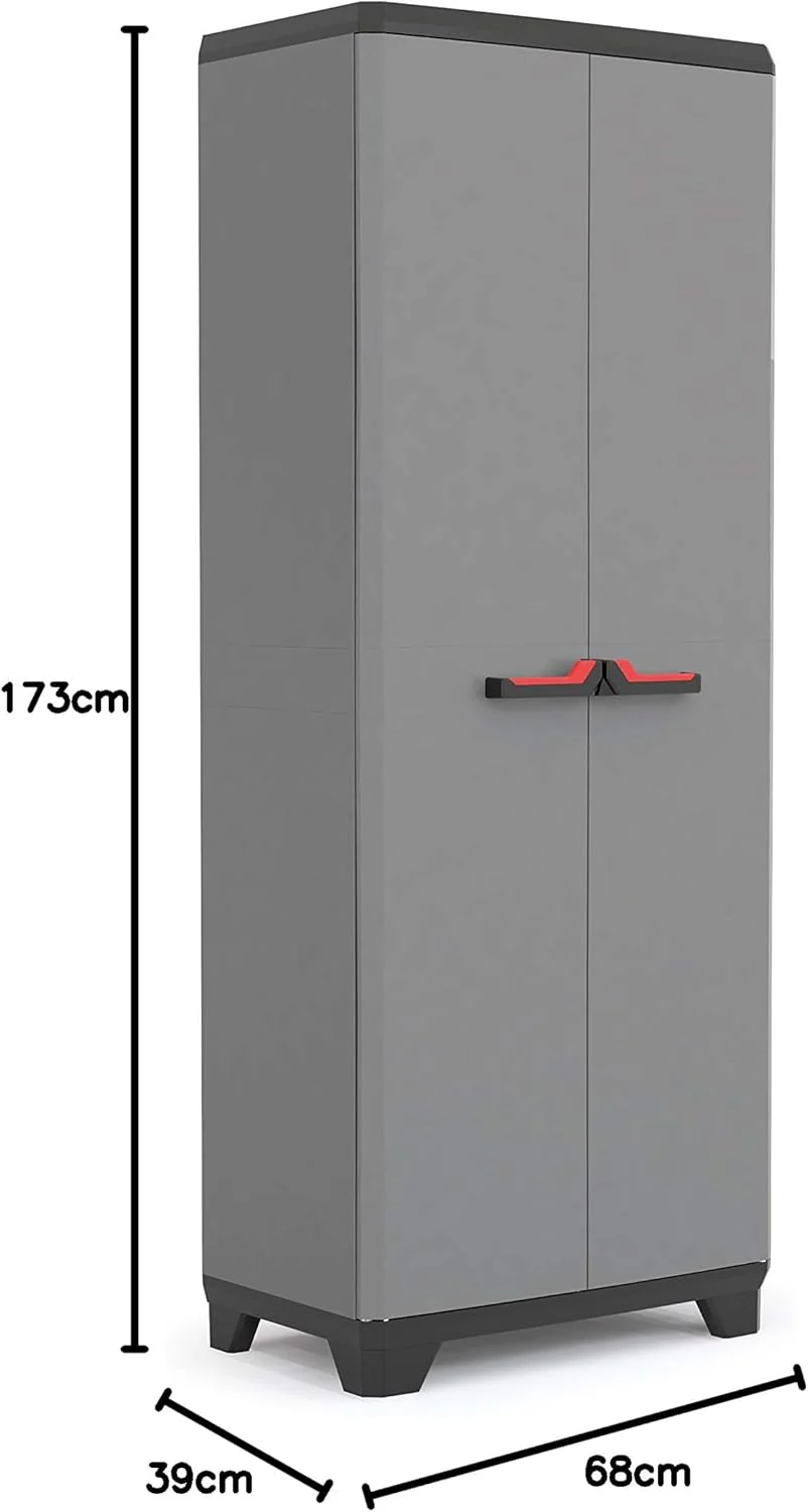 Keter Armario Stilo Alto, Resina, 2 Puertas, 3 Baldas, 173x68x39 Cm. - Image 3
