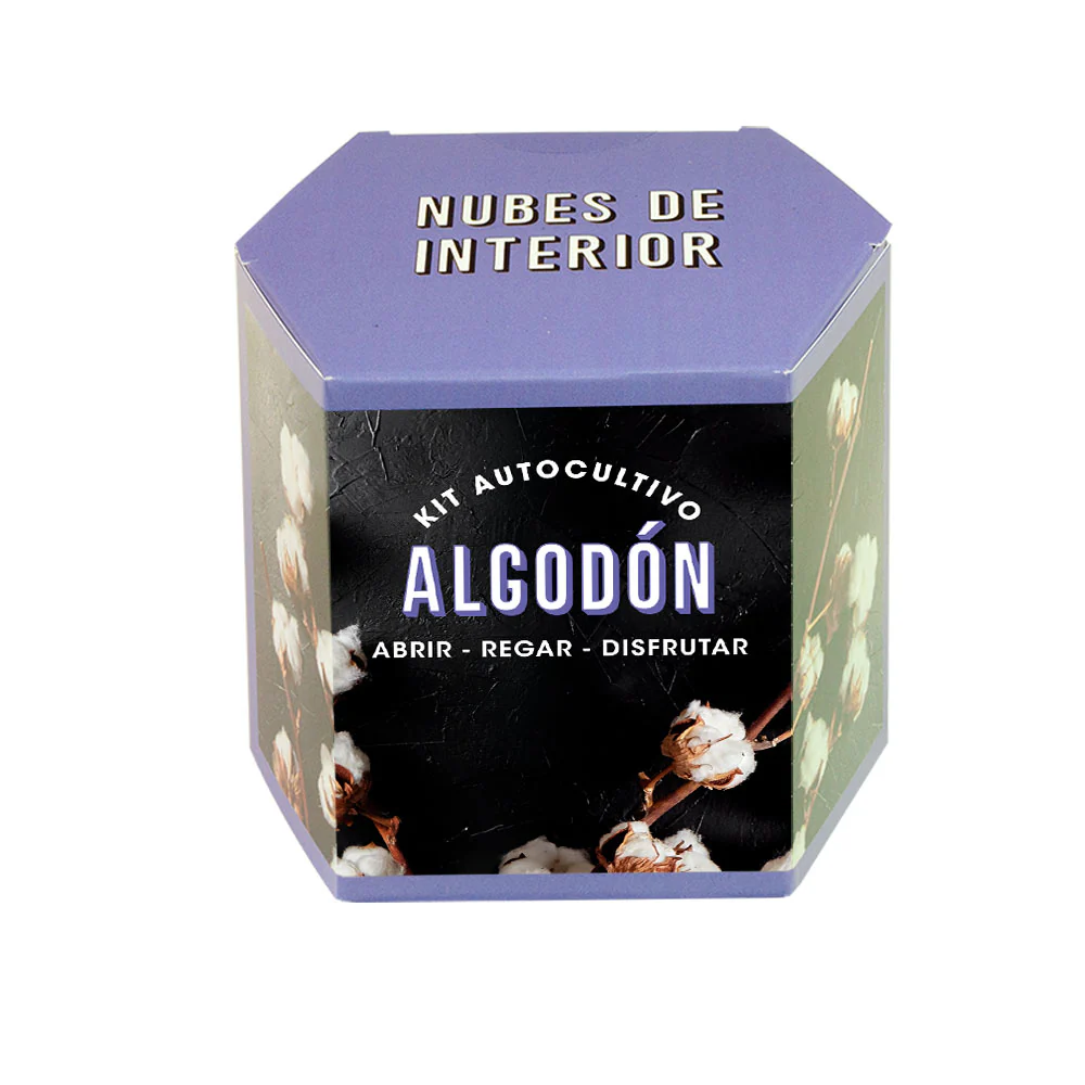 Kit Autocultivo Algodón | Cultiva Tu Propia Planta De Algodón En Casa | Regalo Original Y Decorativo