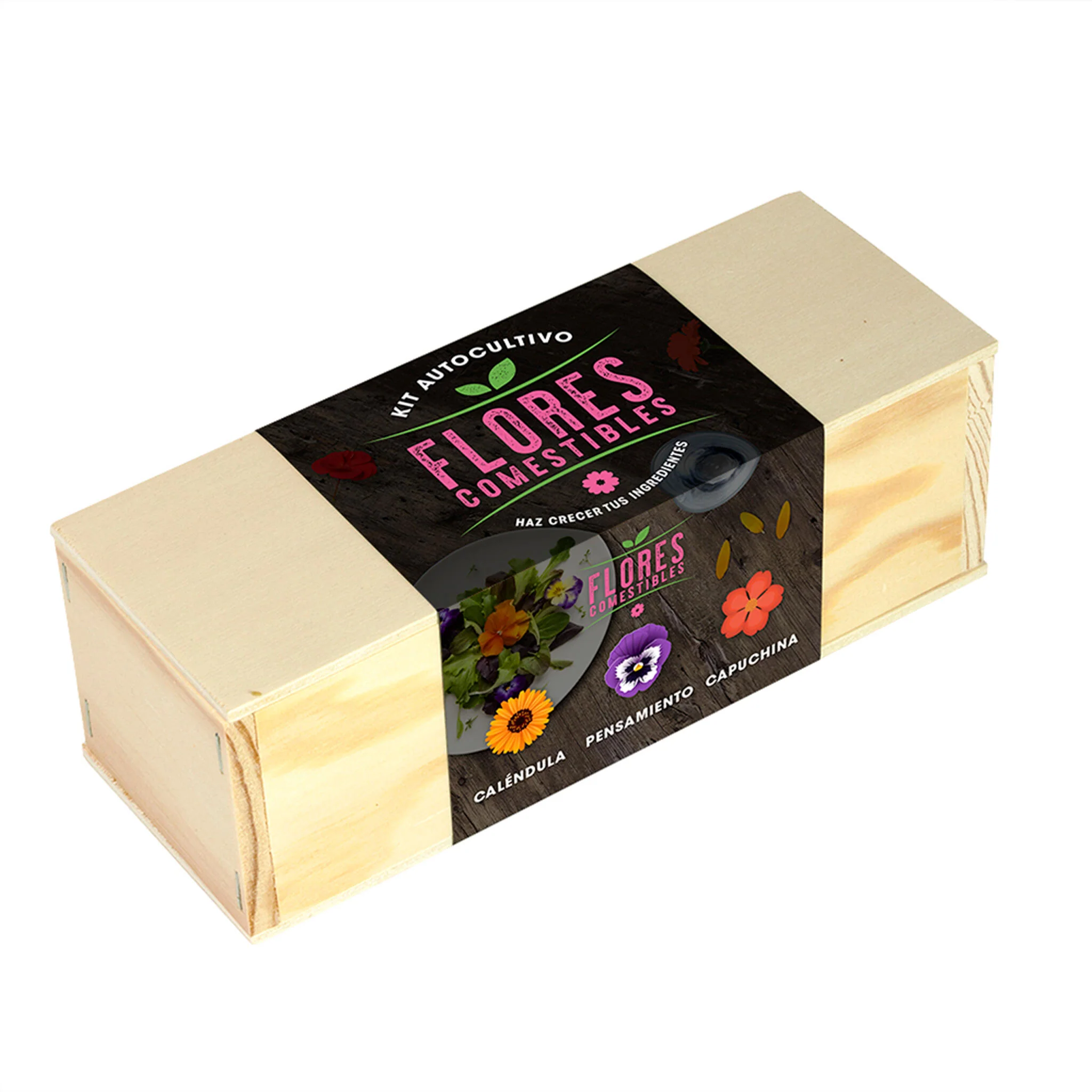Kit Autocultivo Flores Comestibles | Caléndula, Pensamiento Y Capuchina | Regalo Gourmet