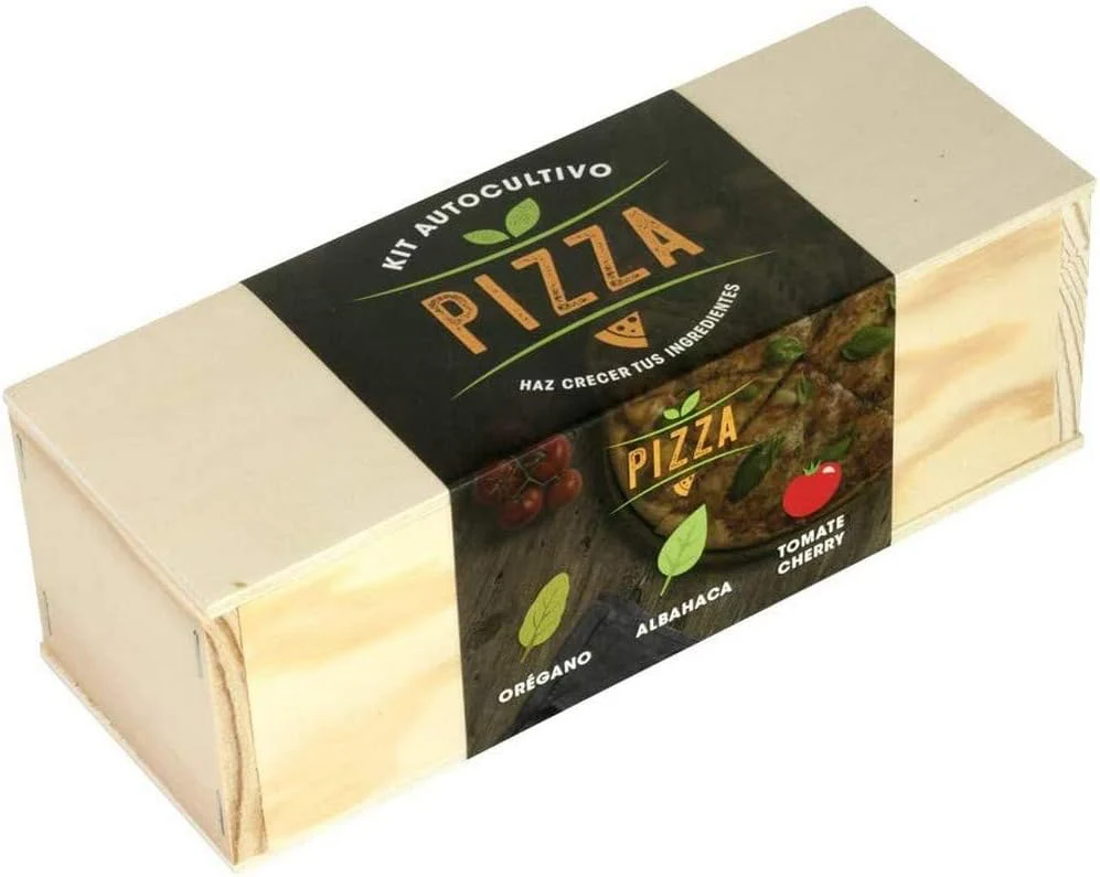 Kit Autocultivo Pizza | Cultiva Orégano, Albahaca Y Tomate Cherry En Casa | Regalo Original Para Amantes De La Cocina