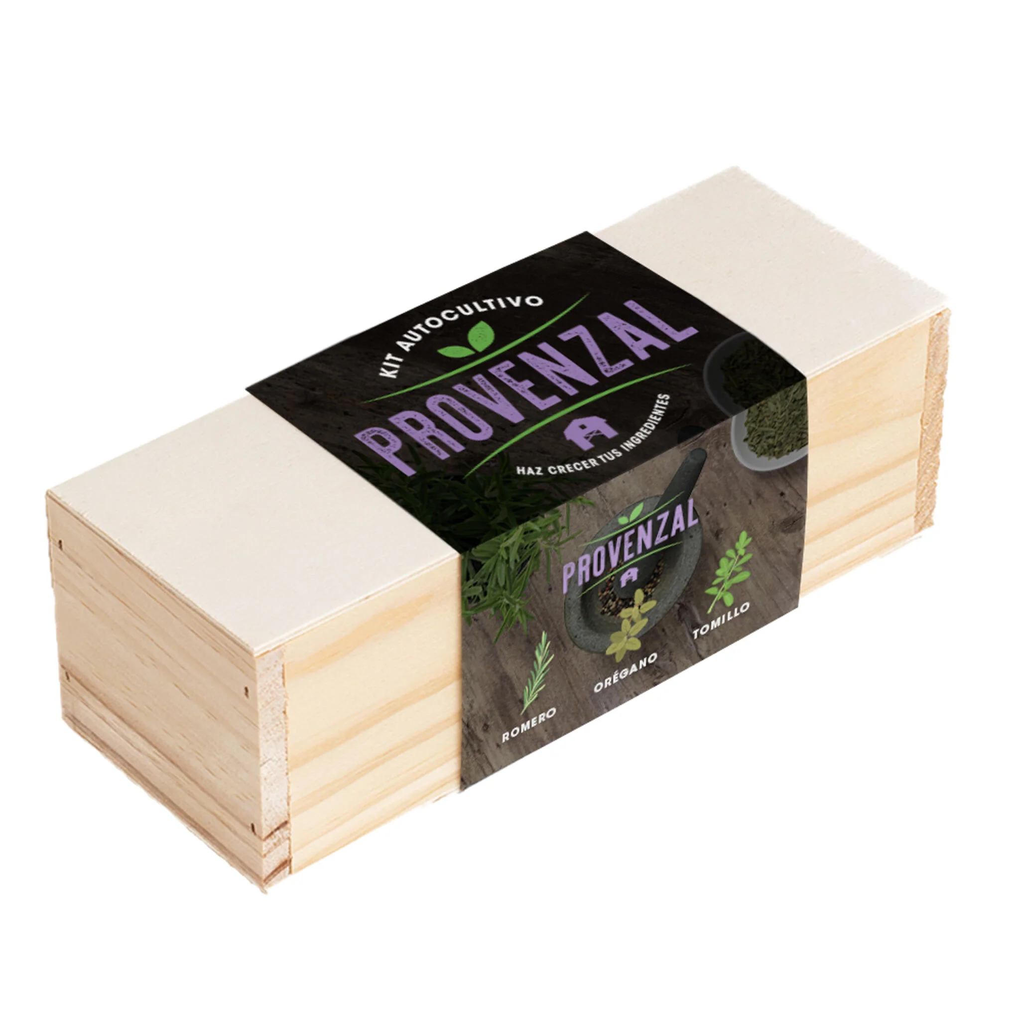 Kit Autocultivo Provenzal | Cultiva Romero, Orégano Y Tomillo En Casa | Aromáticas Mediterráneas