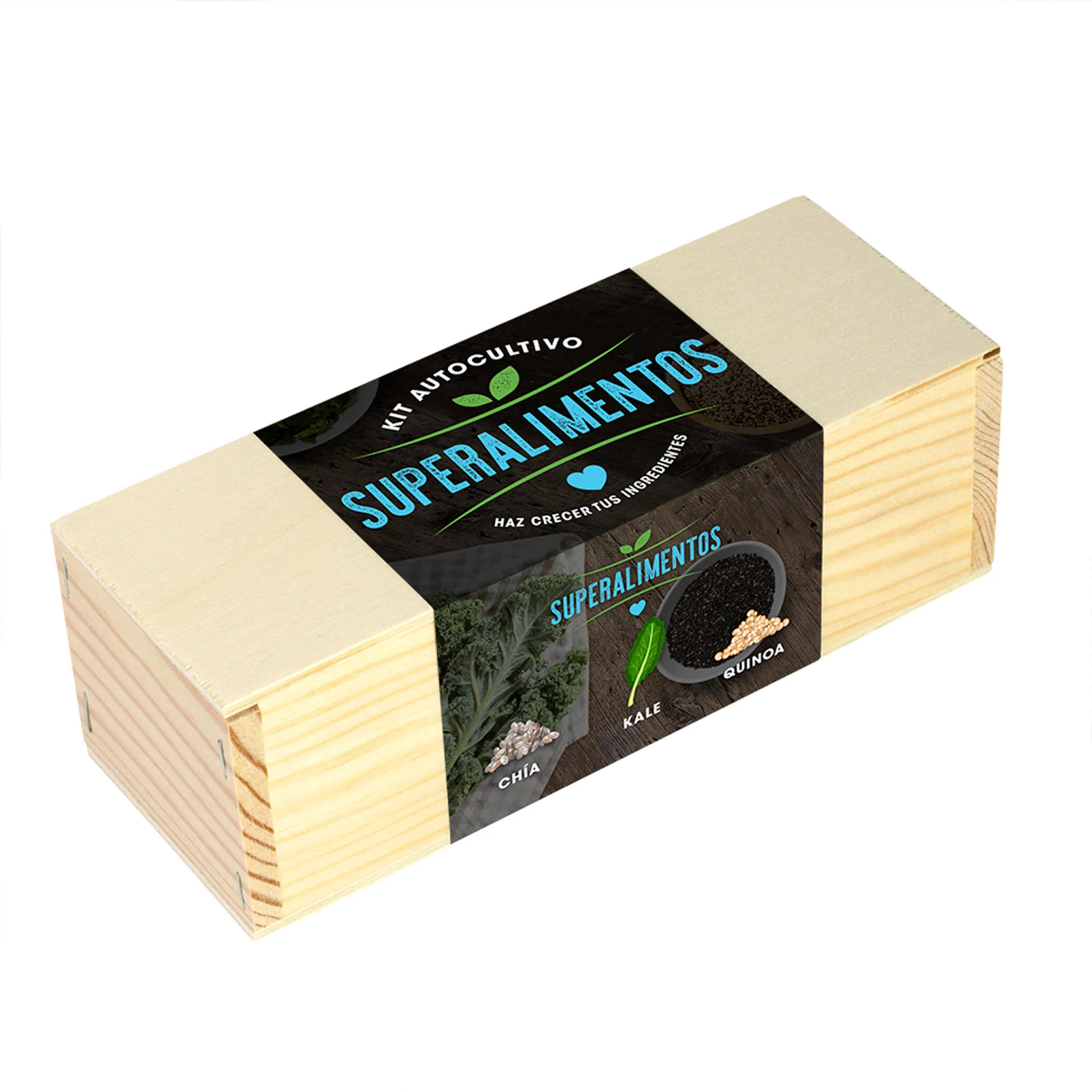 Kit Autocultivo Superalimentos | Cultiva Chía, Kale Y Quinoa En Casa | Regalo Foodie