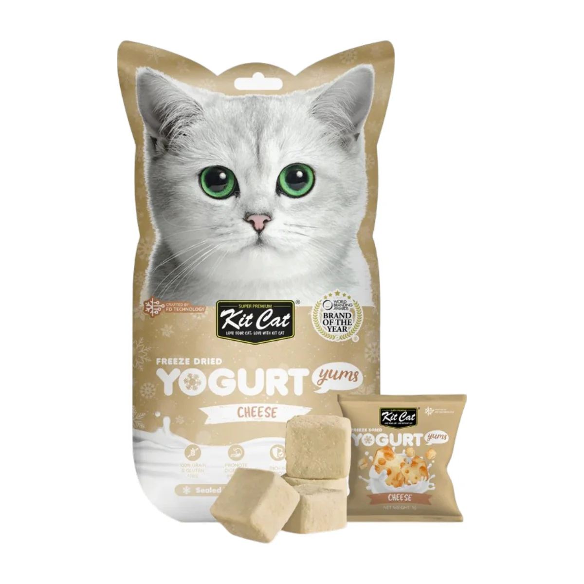 Kit Cat Yogurt Yums Liofilizado Queso 10g (10 unidades)