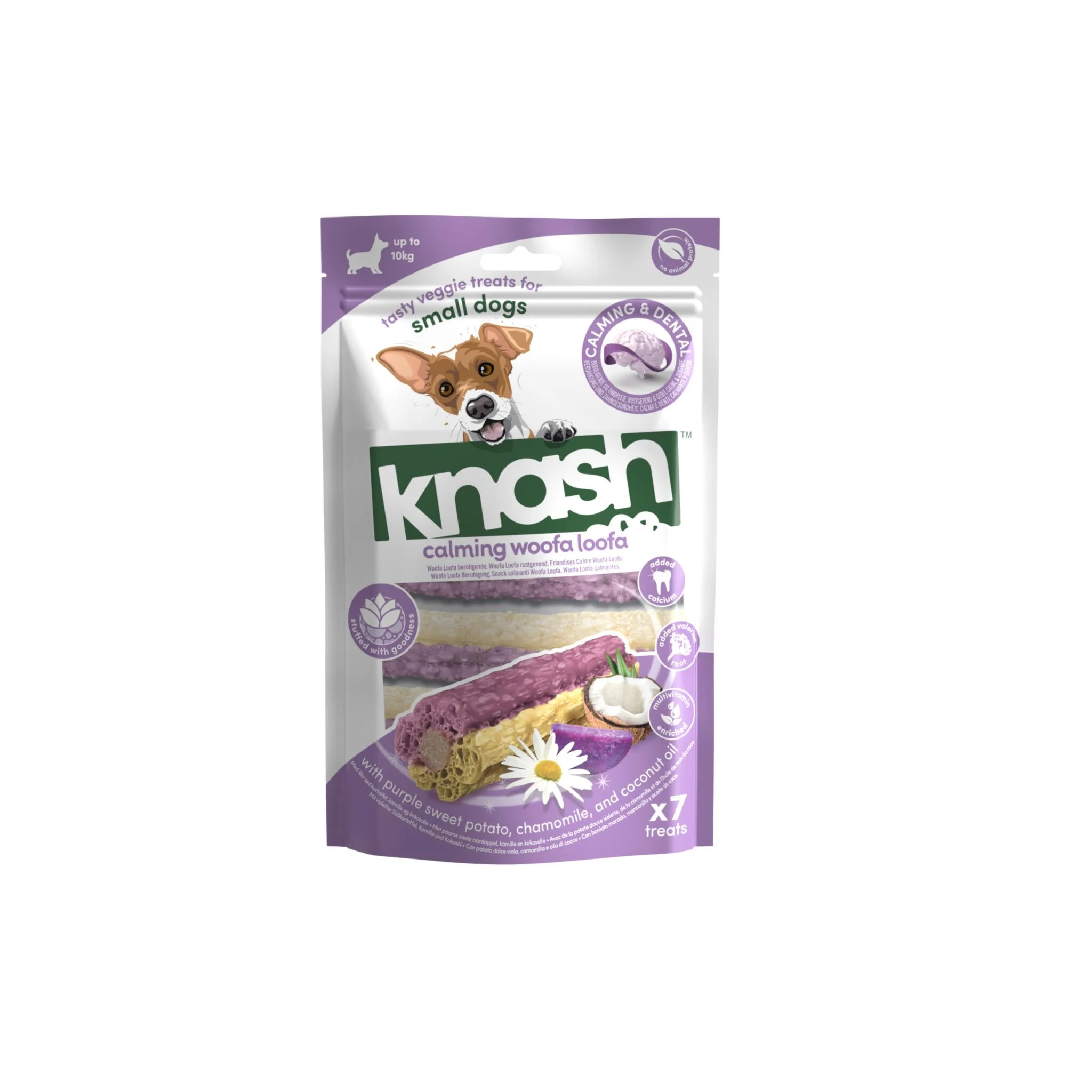 Knash Snack Calming De Camomila, Boniato Y Coco Perro S 2 Boslas X 7 Uds - Image 3