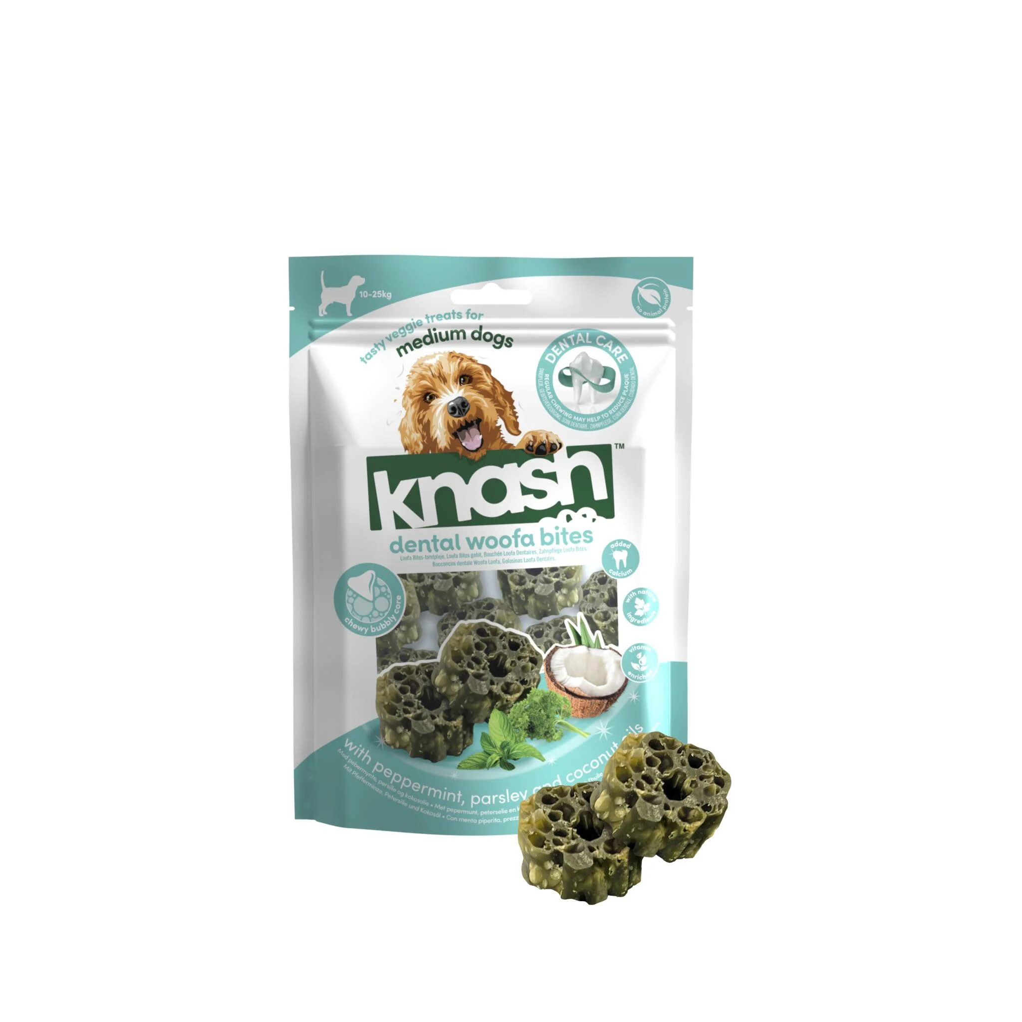 Knash Snack Dental Bites De Menta Y Coco 2 Boslas X 100 G