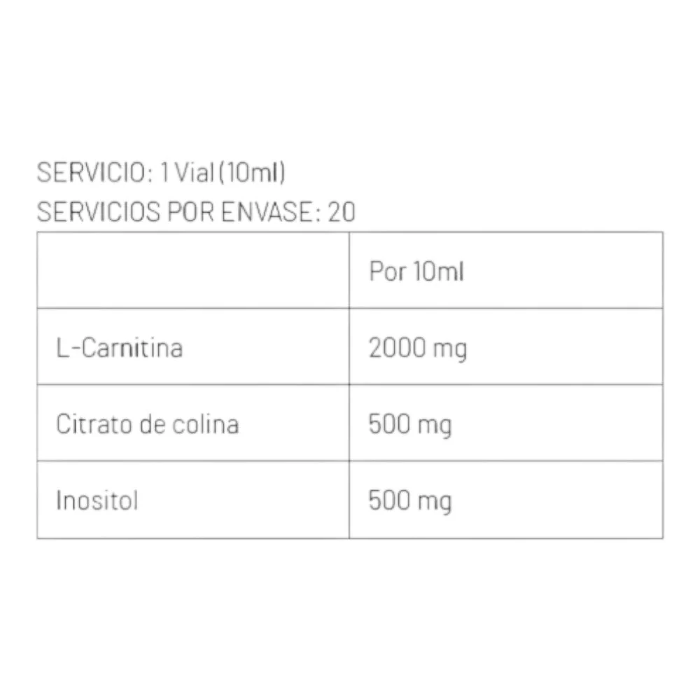 L-carnitine 3000 20 Viales X 10 Ml - Image 2