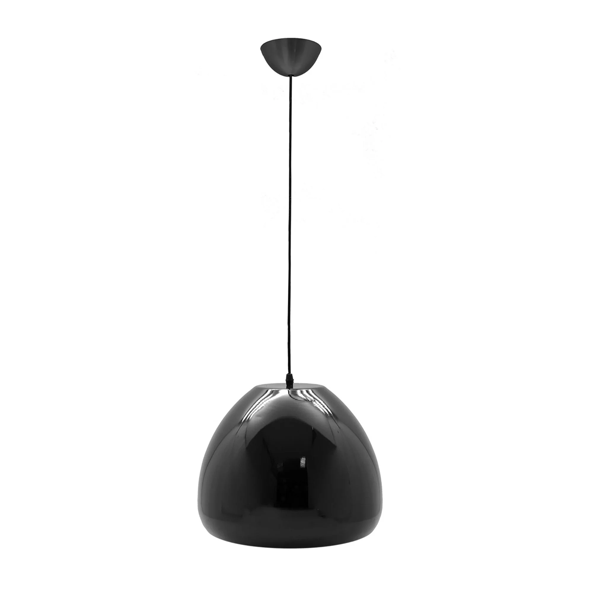Lámpara Colgante De Techo Diseño Globo Negro Acrílico Ø34x26cm