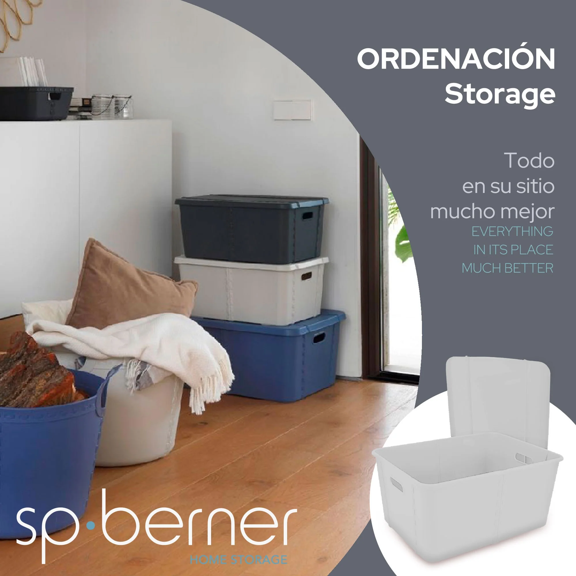 Life Story Caja Almacenaje Con Tapa Small 15l Light Grey - Image 2