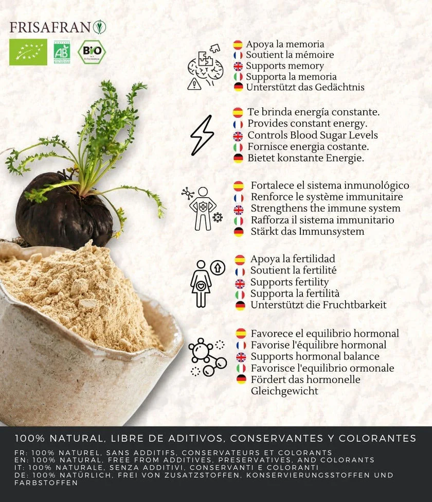 Maca Negra En Polvo Ecológica | Calidad | Frisafran 500 G - Image 4