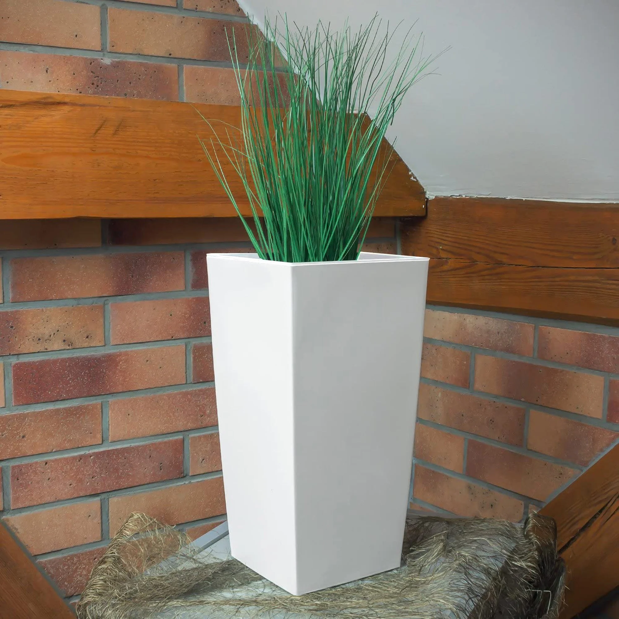 Maceta Alta Urbi 2 Litros, De Plastico, 12,6 X 12,6 X 20 Cm En Color Blanco - Image 4