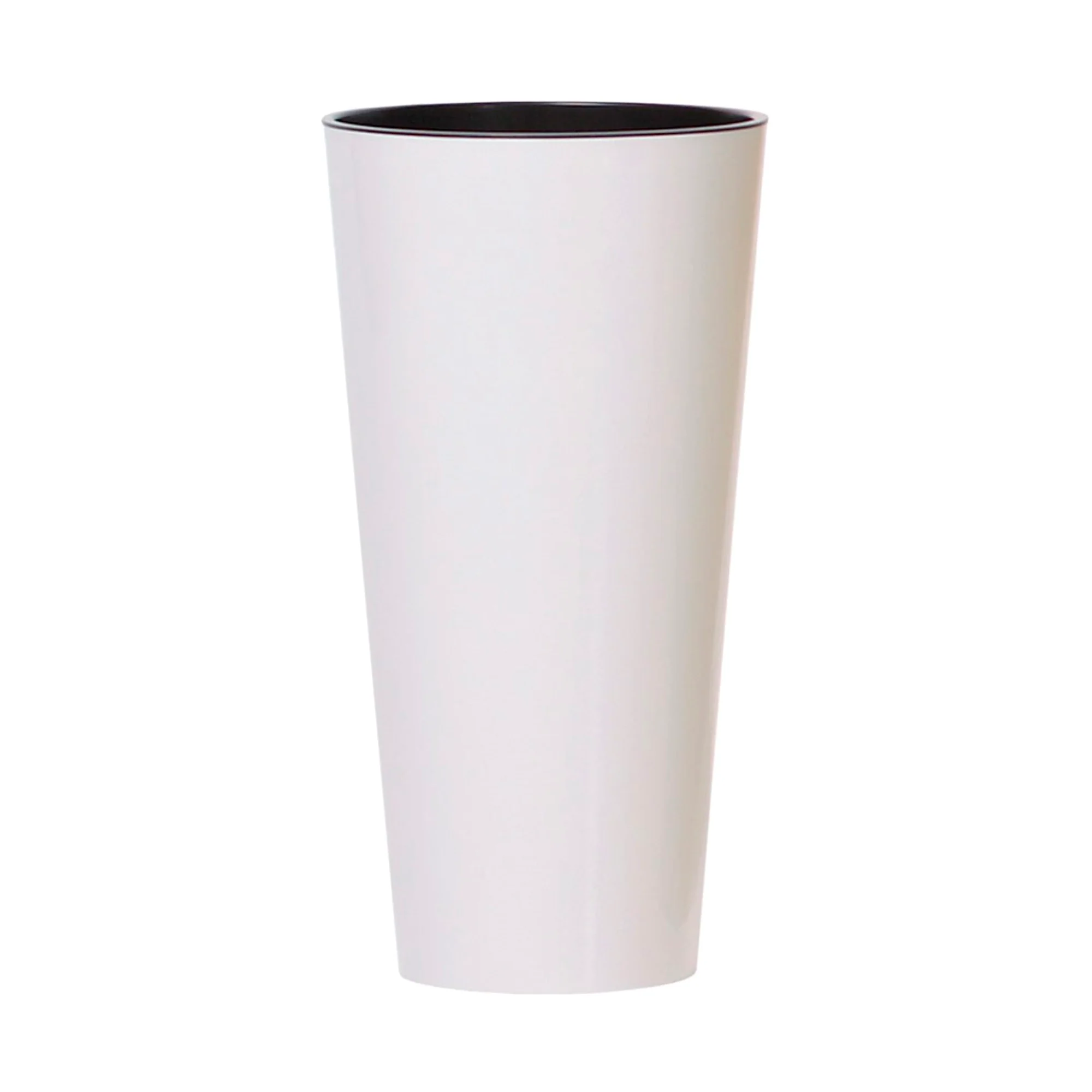 Maceta Brillo Tubus Slim 15,5l., Dimensiones (mm) 250x250x476, Color Blanco