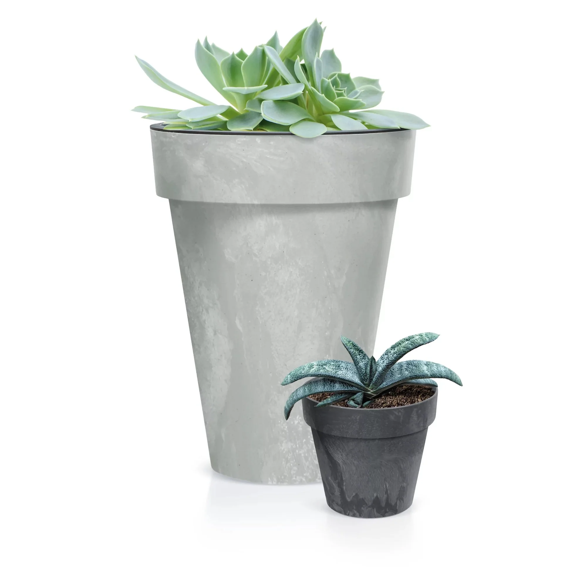 Maceta Cube Beton Effect 0,6l., Dimensiones (mm) 110x110x97, Color Marengo - Image 4