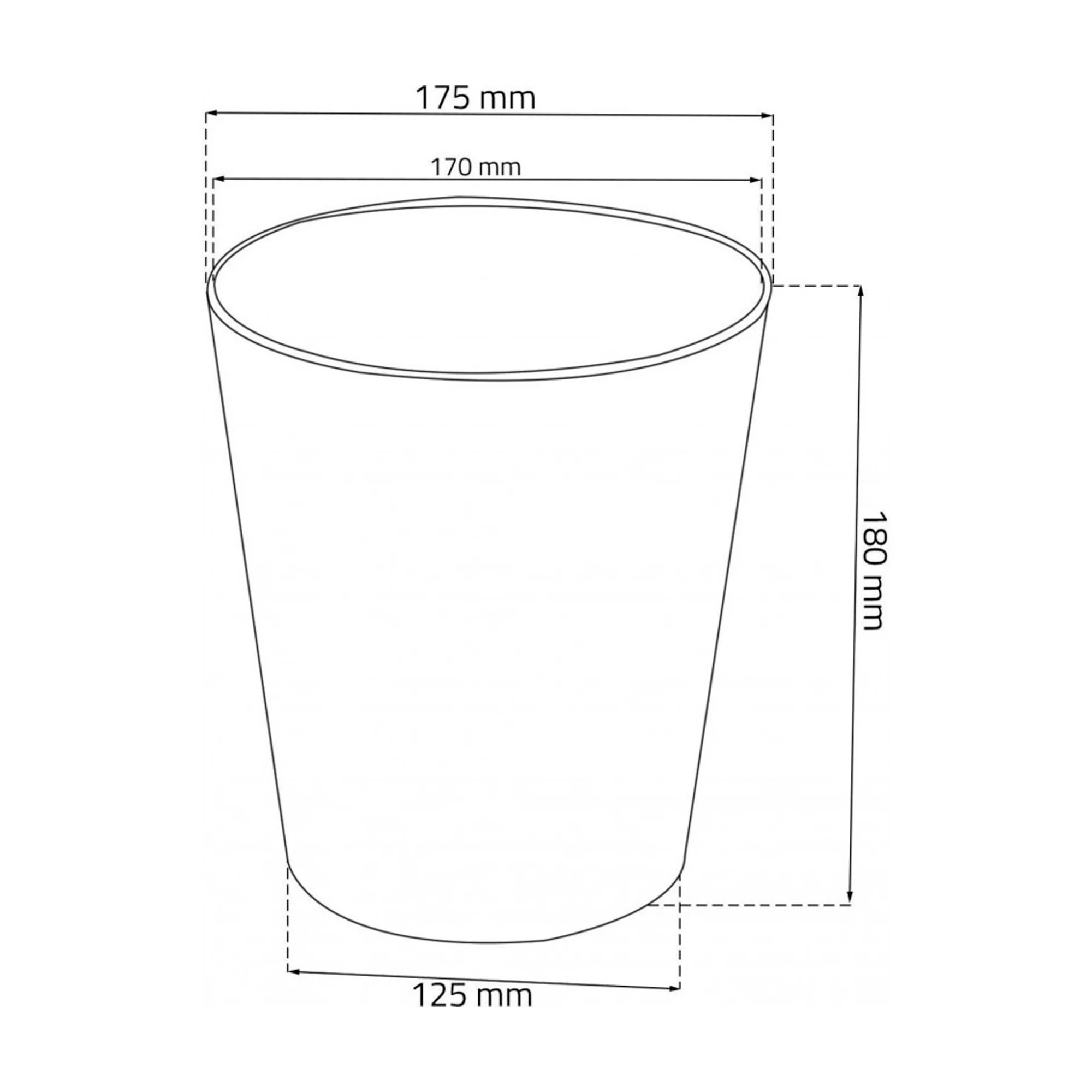 Maceta De Plastico Tree En Color Gris Hielo 17,5 (largo) X 17,5 (ancho) X 17,9 (alto) Cm - Image 4