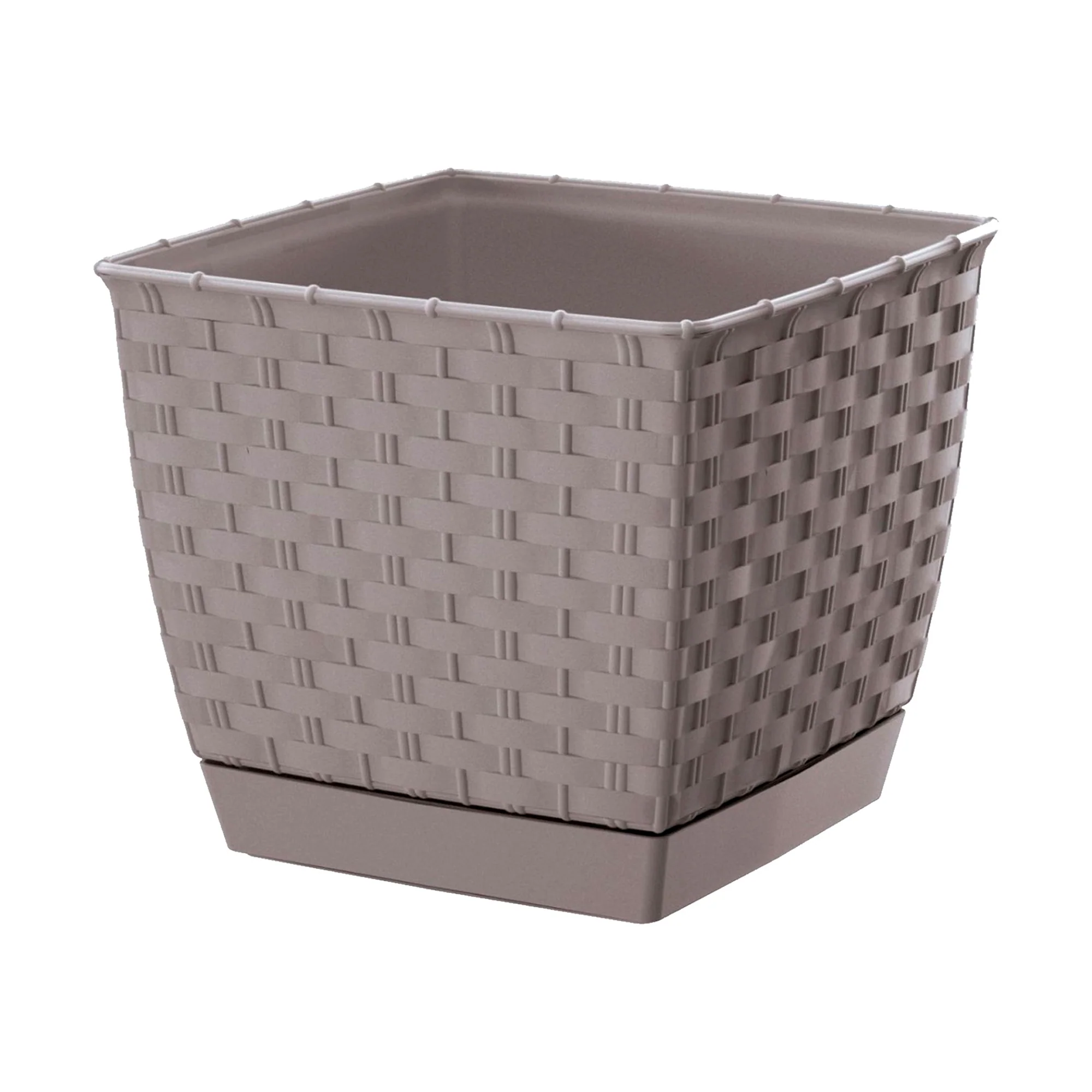 Maceta Ratolla Square 1,5l., Dimensiones (mm) 145x145x126, Color Mocca