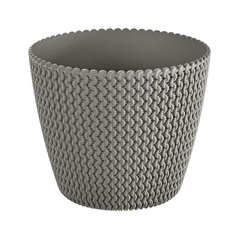 Maceta Redonda 11,5l Prosperplast Splofy De Plastico En Color Gris, Ø29,5 X 24,9 Cm