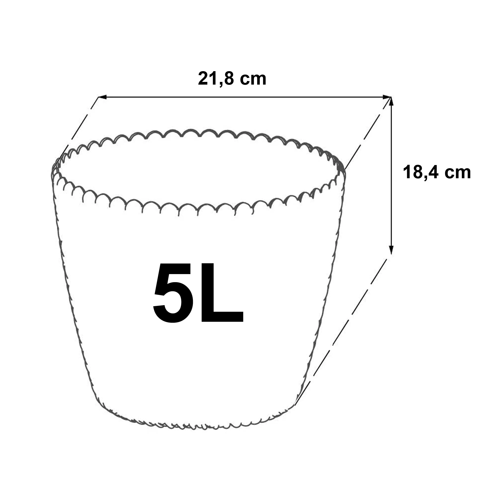 Maceta Redonda 5l Prosperplast Splofy De Plastico En Color Mocca, Ø21,8 X 18,4 Cm - Image 2