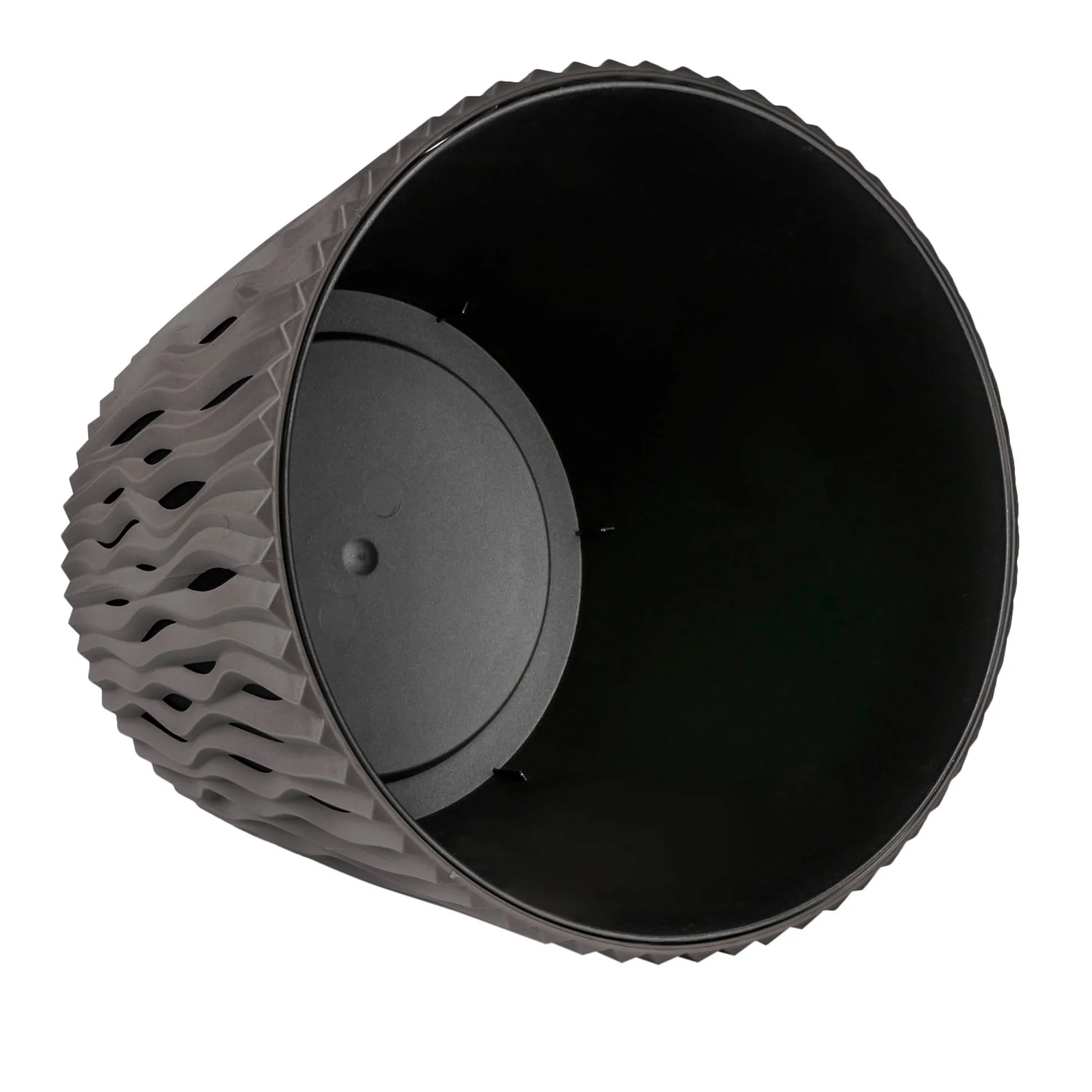 Maceta Redonda De Plastico Sandy Round En Color Antracita 18,9 (largo) X 18,9 (ancho) X 16,5 (alto) Cm - Image 4