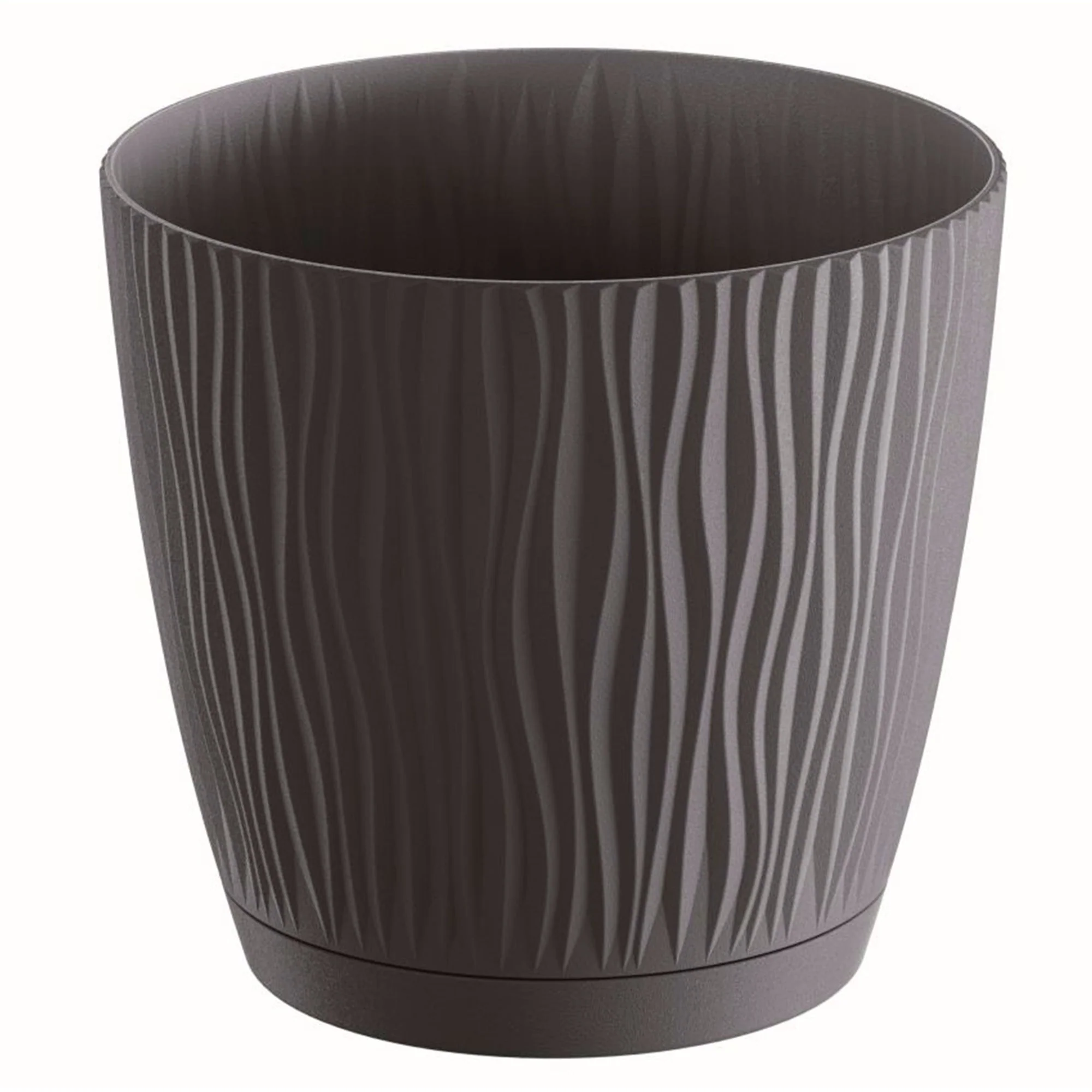 Maceta Sandy P 0,6l., Dimensiones (mm) 108x108x102, Color Antracita