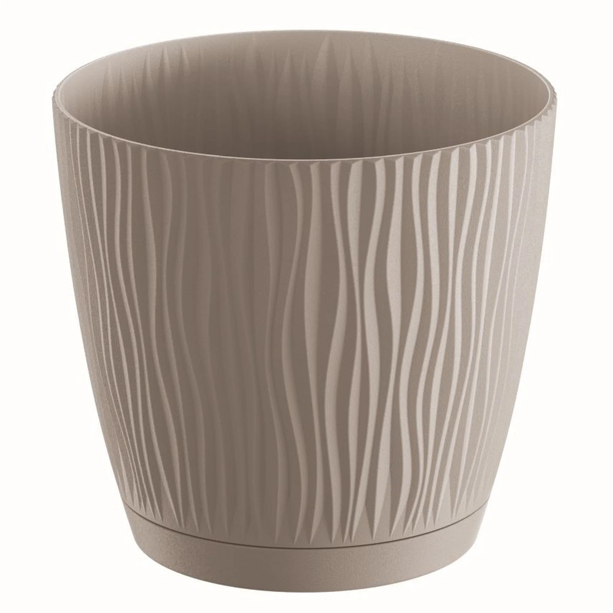 Maceta Sandy P 1l., Dimensiones (mm) 129x129x120, Color Mocca
