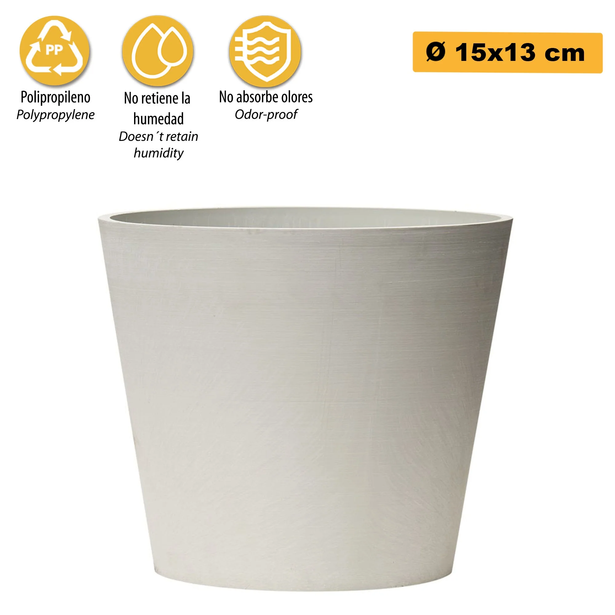 Maceta Tipo Cono Truncado Ø 15 Cm - Image 3