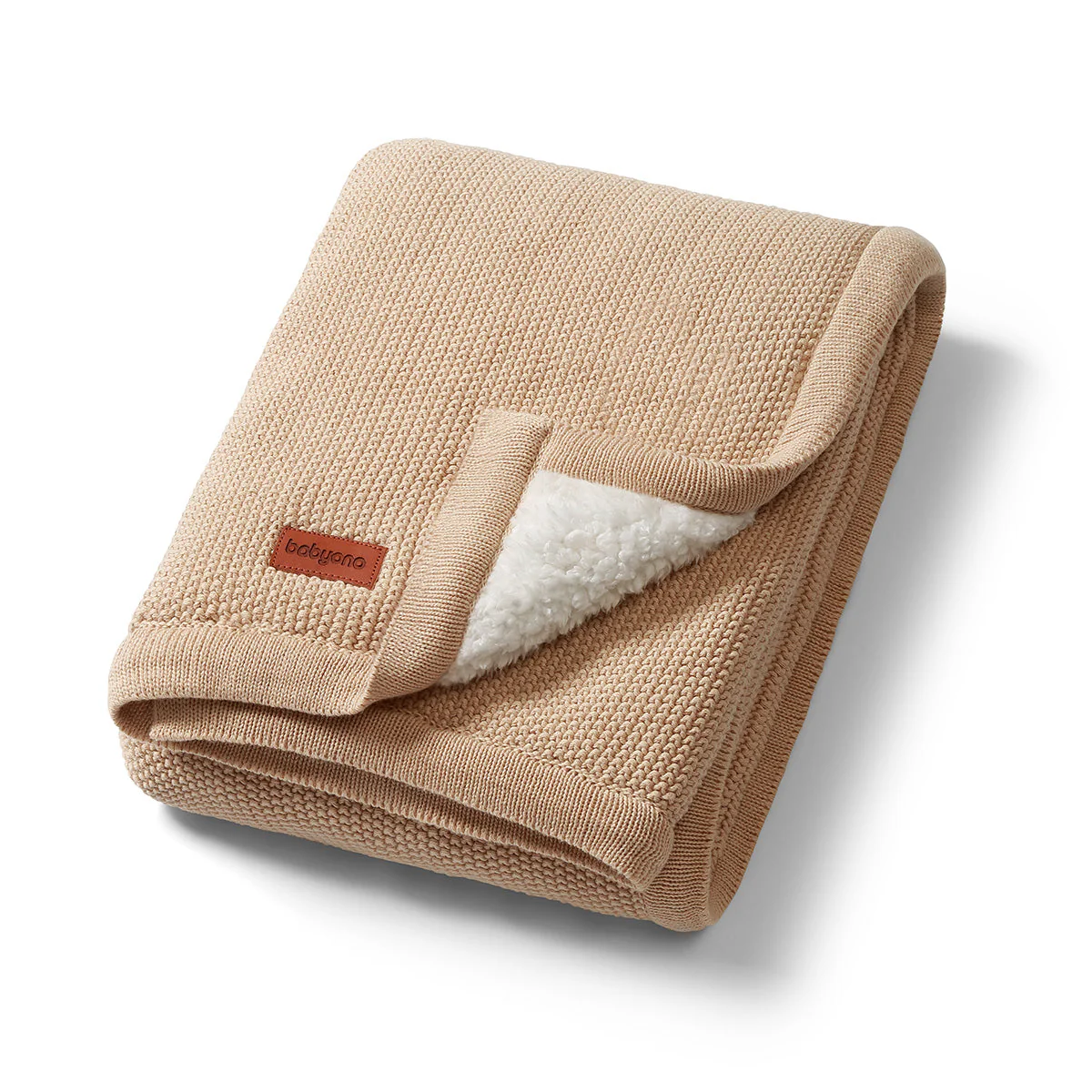 Manta De Algodón Con Borreguito Para Bebé 75×100 Cm Beige