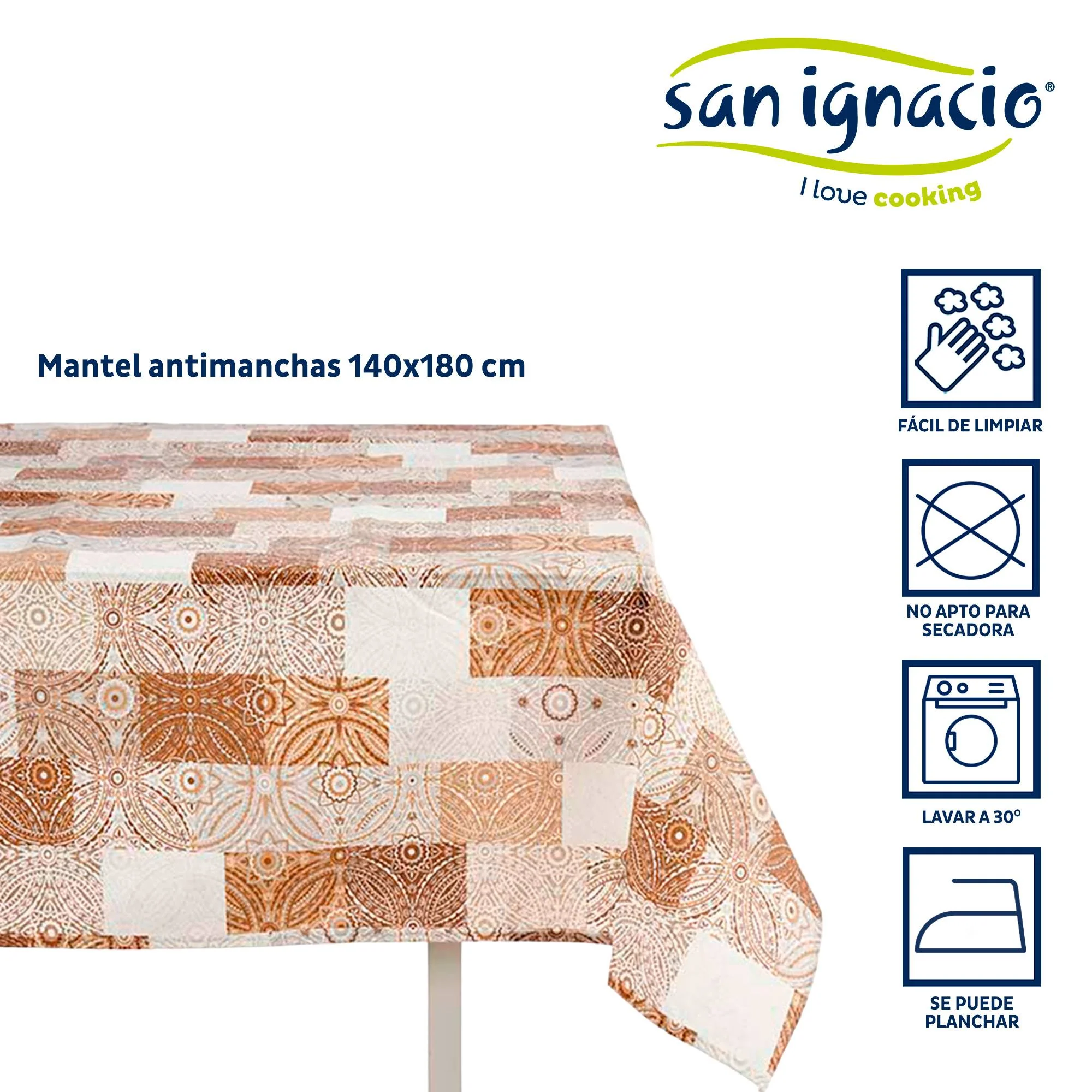 Mantel Loneta Antimanchas 140x180cm Azul Colección Kinvara - Image 2