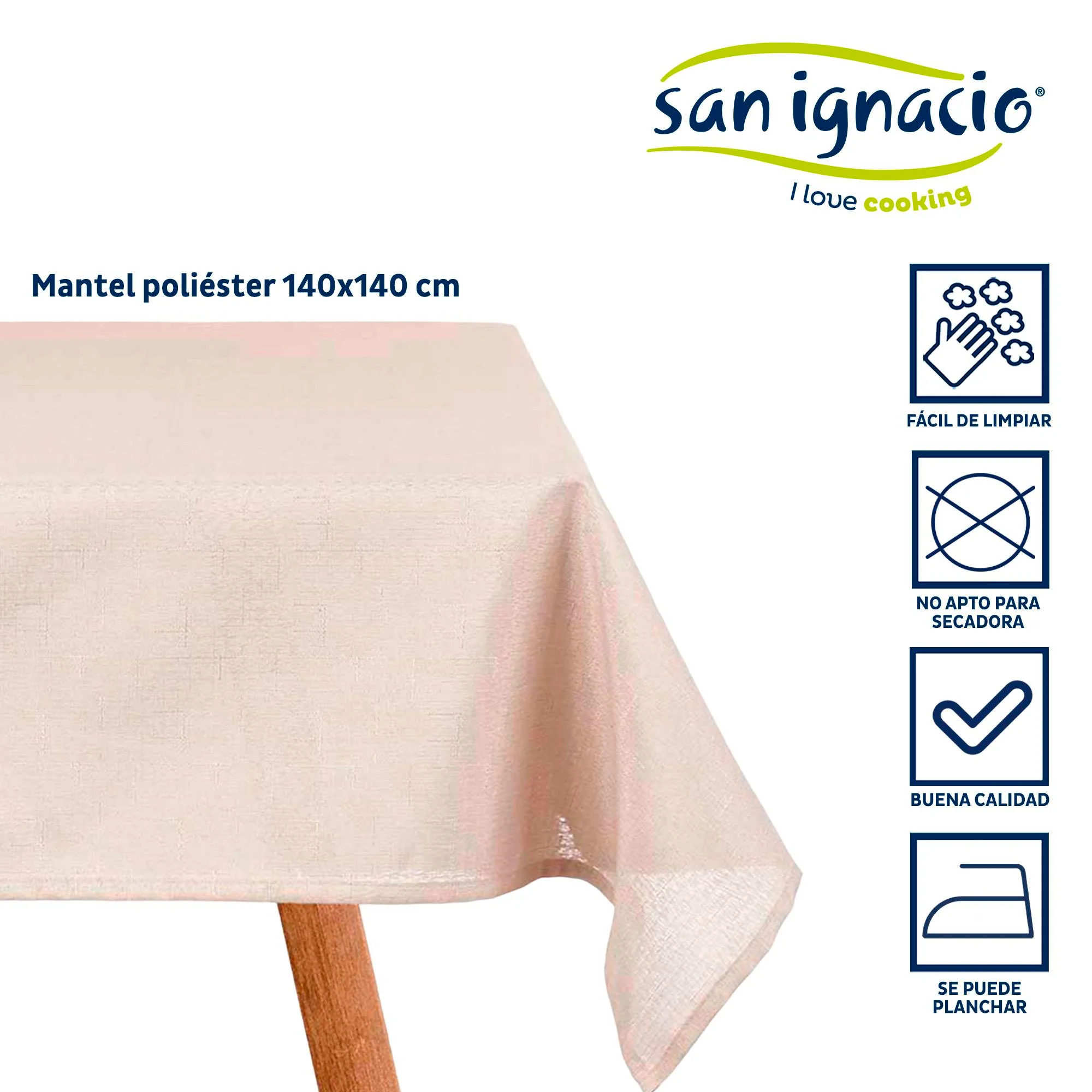 Mantel Poliester 140x140cm Crudo Colección Kinvara - Image 2