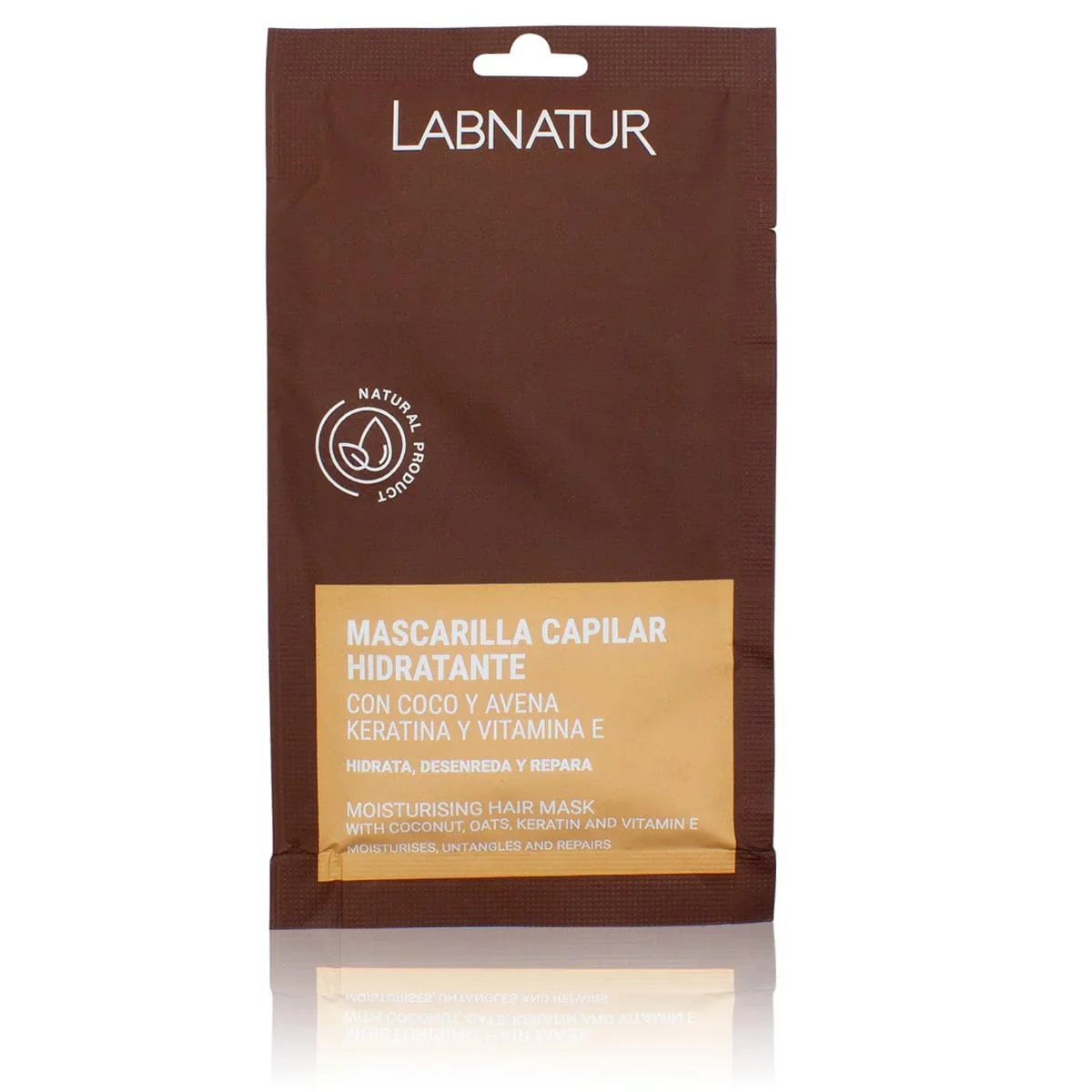 Mascarilla Capilar Coco, Avena Y Queratina Labnatur 20 Ml | Nutrición Intensa | Reparación | Cabello Suave
