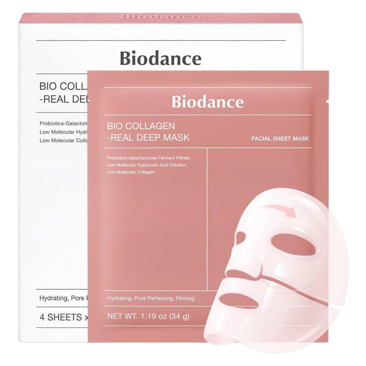 Mascarilla Facial Bio-Collagen Real Deep Mask Biodance 4 uds