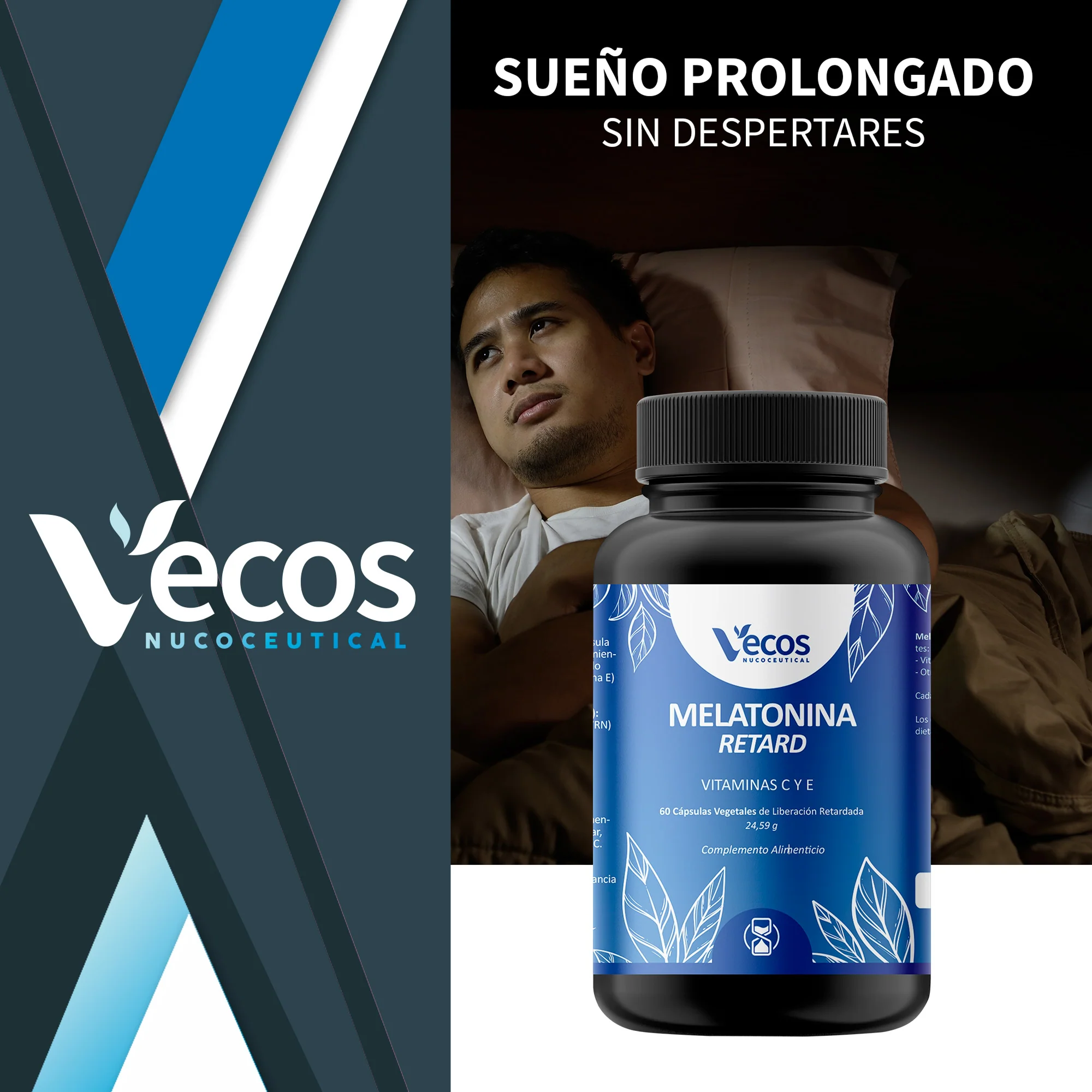 Melatonina Retard 1,9 Mg Vecos 60 Cápsulas | Liberación Prolongada - Image 2