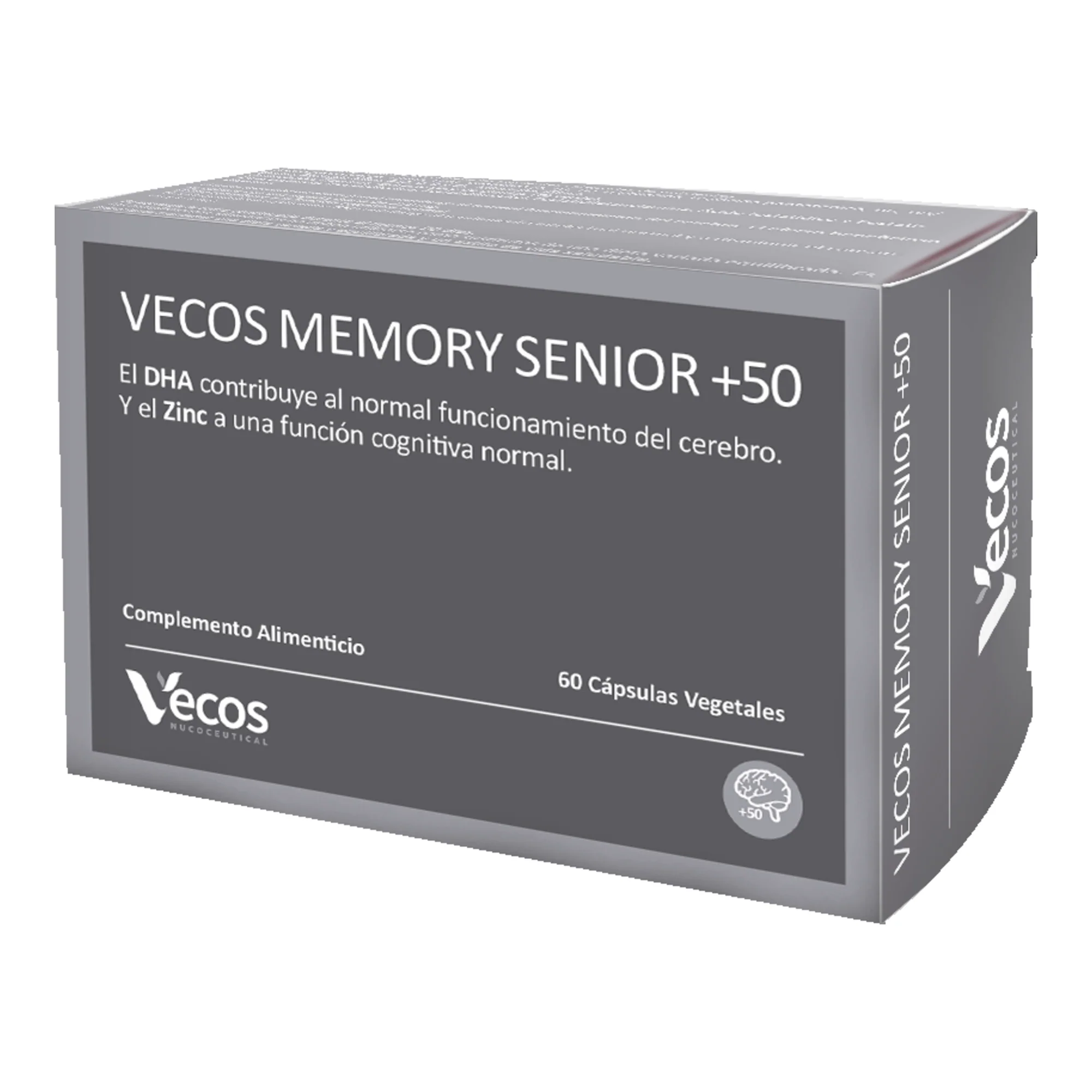 Memory Senior +50 Vecos 60 Cápsulas | Memoria Y Función Cognitiva | Dha, Fosfatidilserina Y Ginkgo