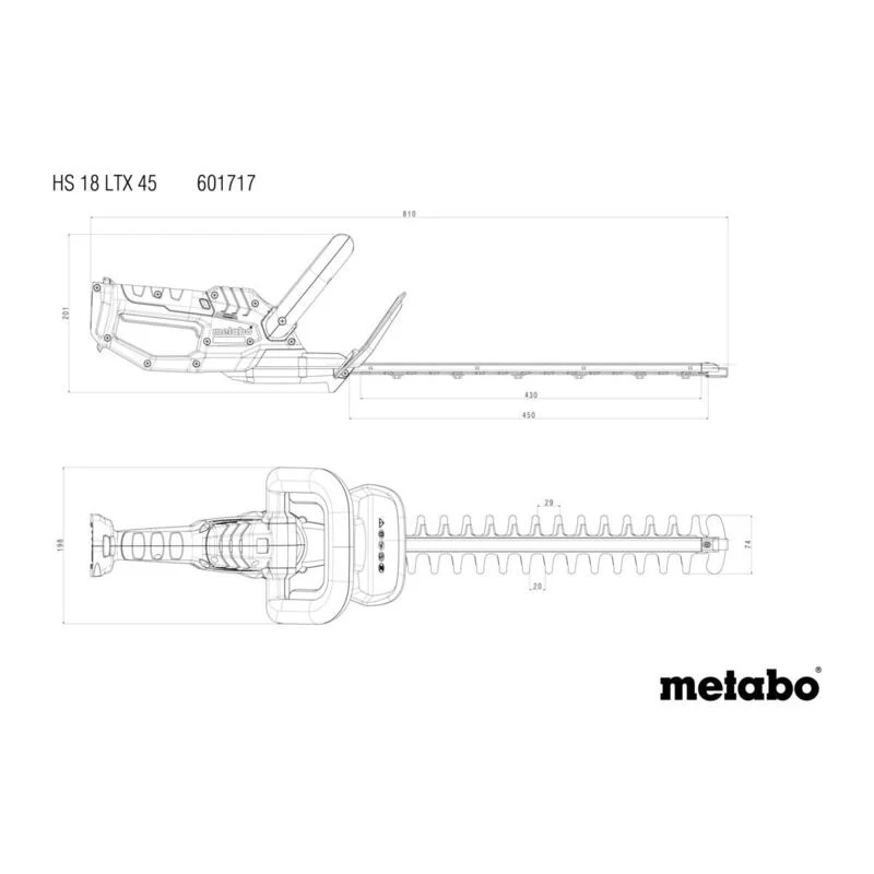 Metabo Hs 18 Ltx 45 V Solo Akku-heckenschere - Image 2