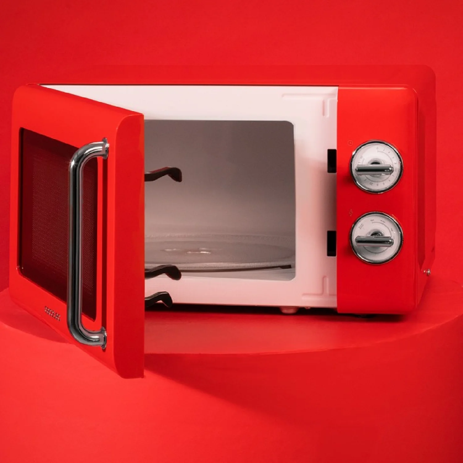 Microondas Mecánico De 20 L Proclean 3010 Retro Red. 700 W En 6 Niveles, Temporizador Hasta 30 Minutos, Modo Descongelación, Diseño Vintage En Rojo, - Image 5