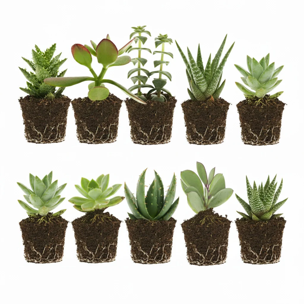 Mini Suculentas, 10 Unidades, 5,5 Cm, Sin Maceta