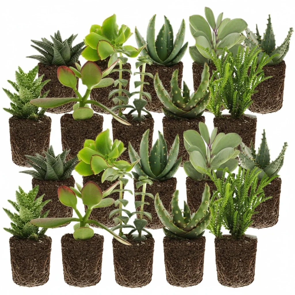 Mini Suculentas, 20 Unidades - 5,5 Cm - Surtido