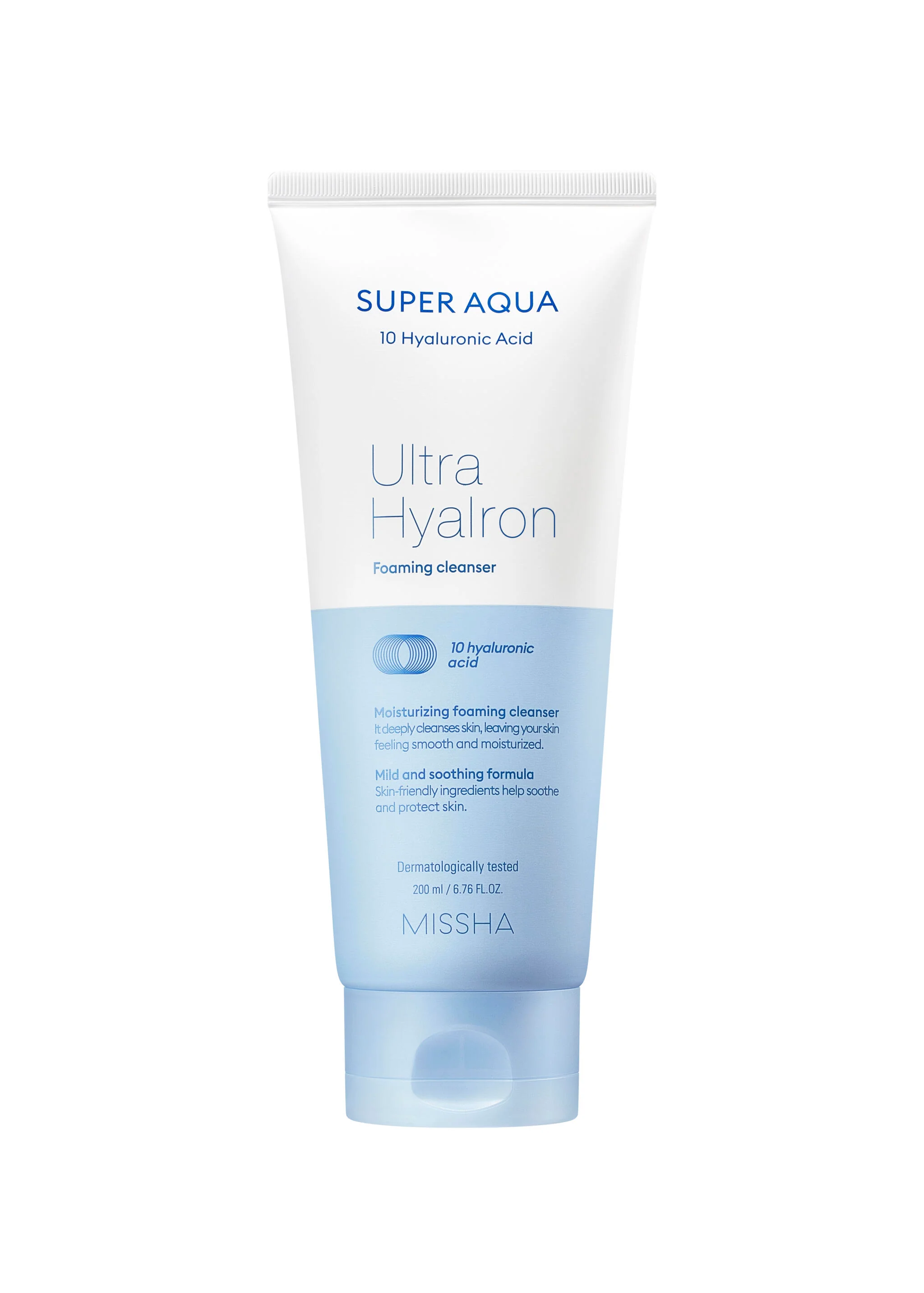 Missha Super Aqua Ultra Hyalron Foaming Cleanser (200ml) - Espuma Limpiadora