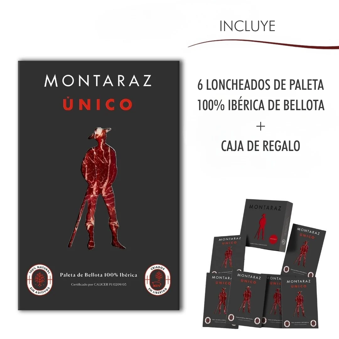 Montaraz® Caja Regalo Gourmet | 6 Loncheados De Paleta 100% Ibérica De Bellota Envasados Al Vacío (600gr) De Salamanca - Image 3