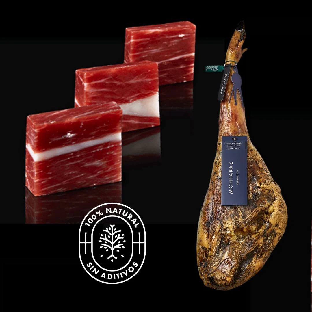Montaraz® Jamon De Cebo De Campo Ibérico | 50% Raza Ibérica | Curación 24 Meses | Pieza De 8,5-9,5 Kg | 100% Natural - Image 6